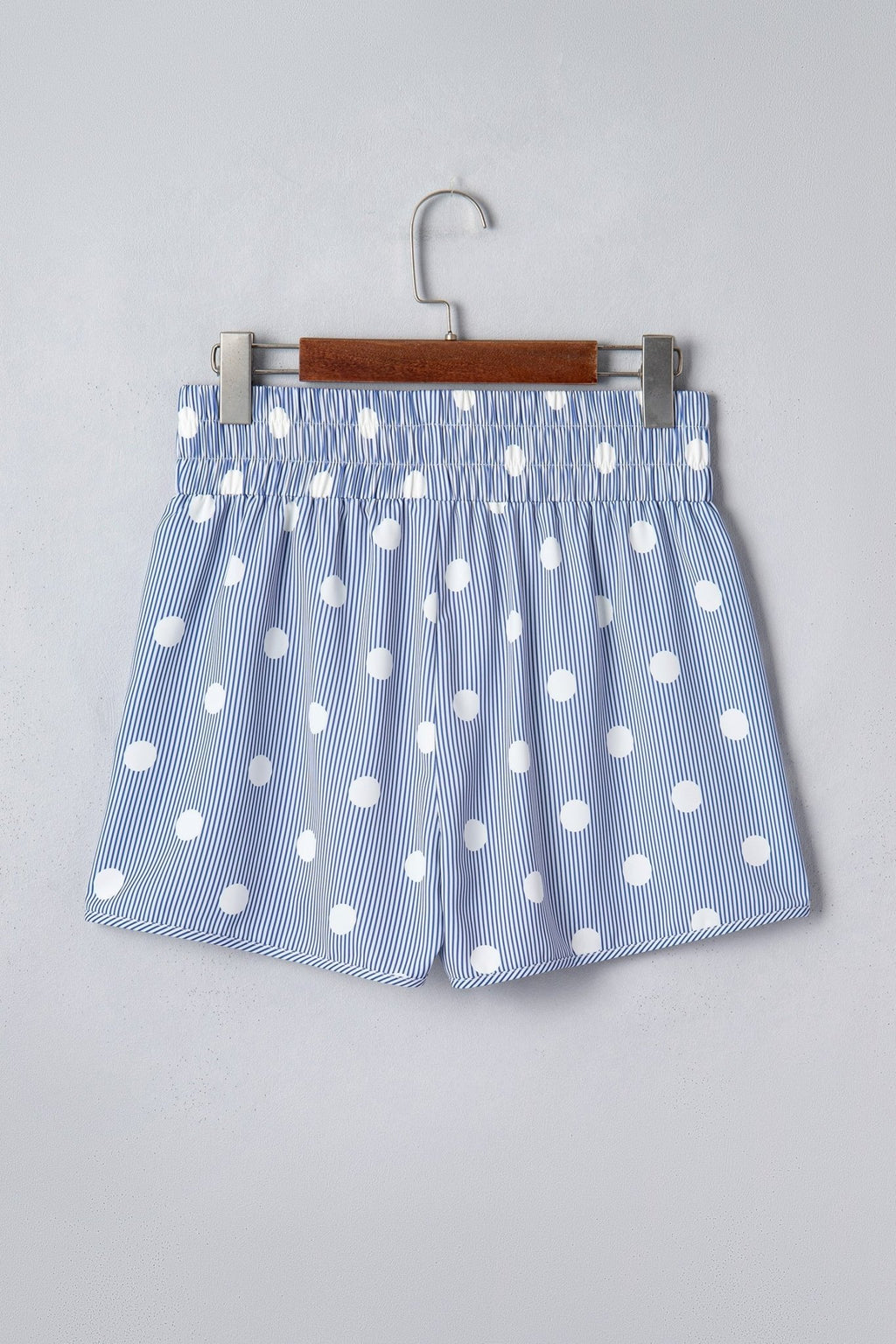 Polka Dot Shirred High Waist Shorts - Rooted & Reckless Co.