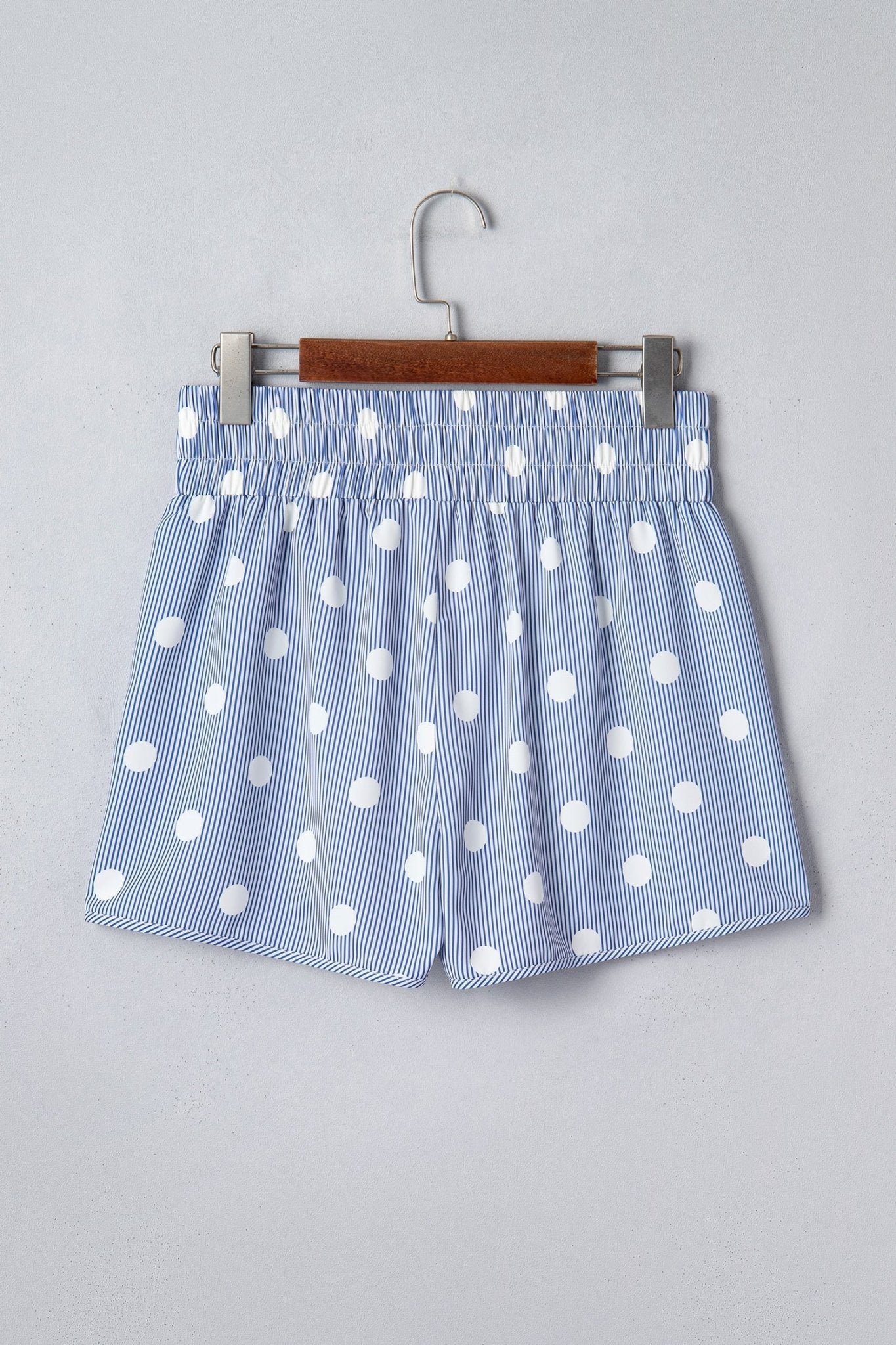 Polka Dot Shirred High Waist Shorts - Rooted & Reckless Co.