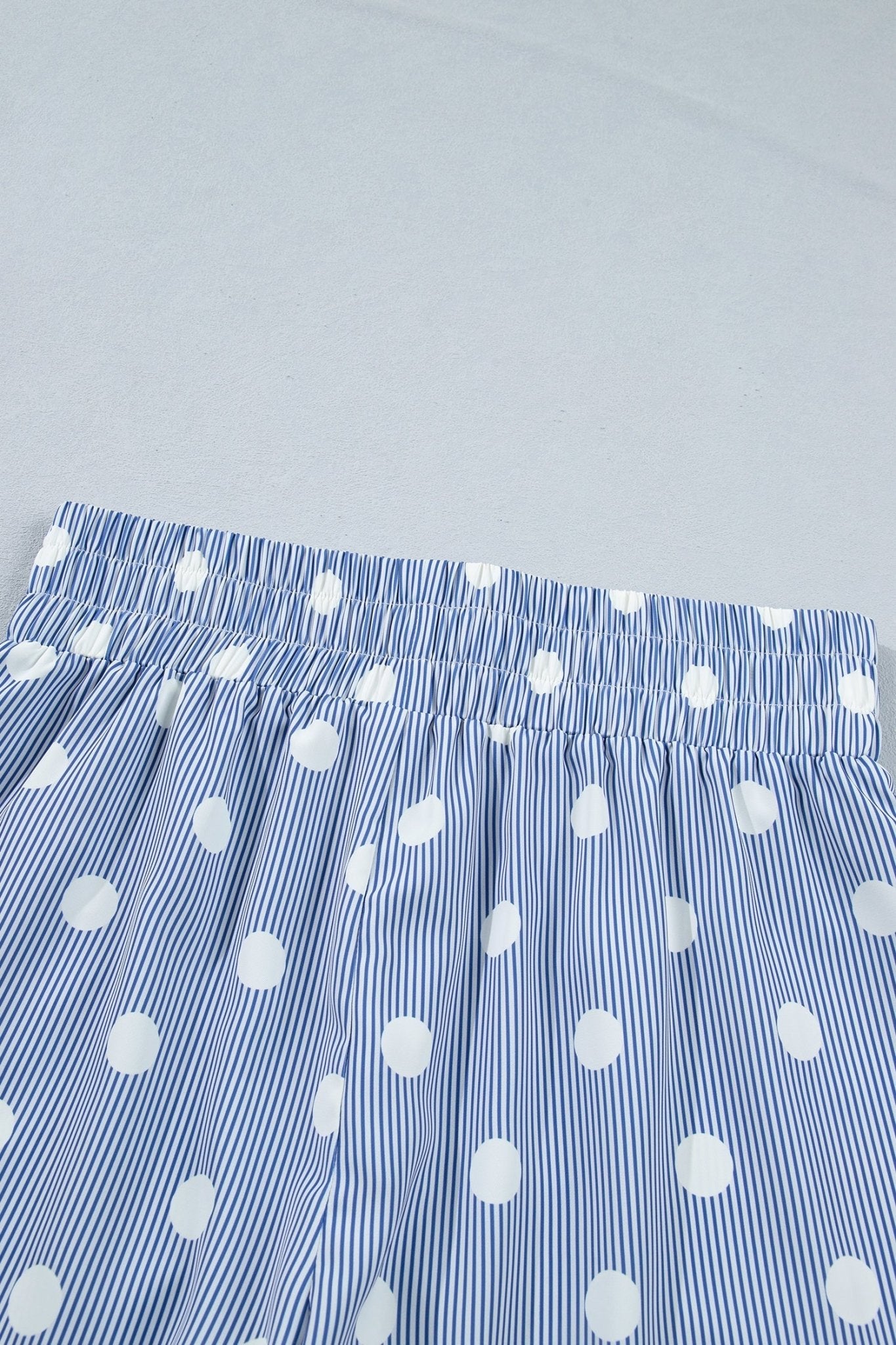 Polka Dot Shirred High Waist Shorts - Rooted & Reckless Co.