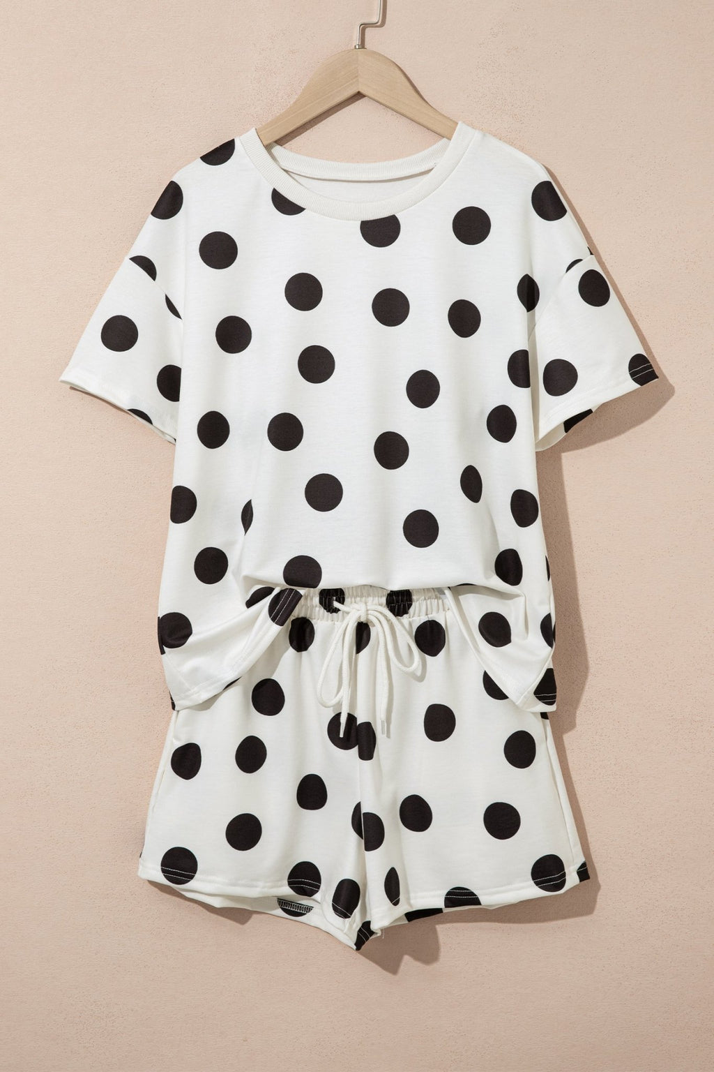 Polka Dot Short Sleeve Tee & Drawstring Shorts Set - Rooted & Reckless Co.