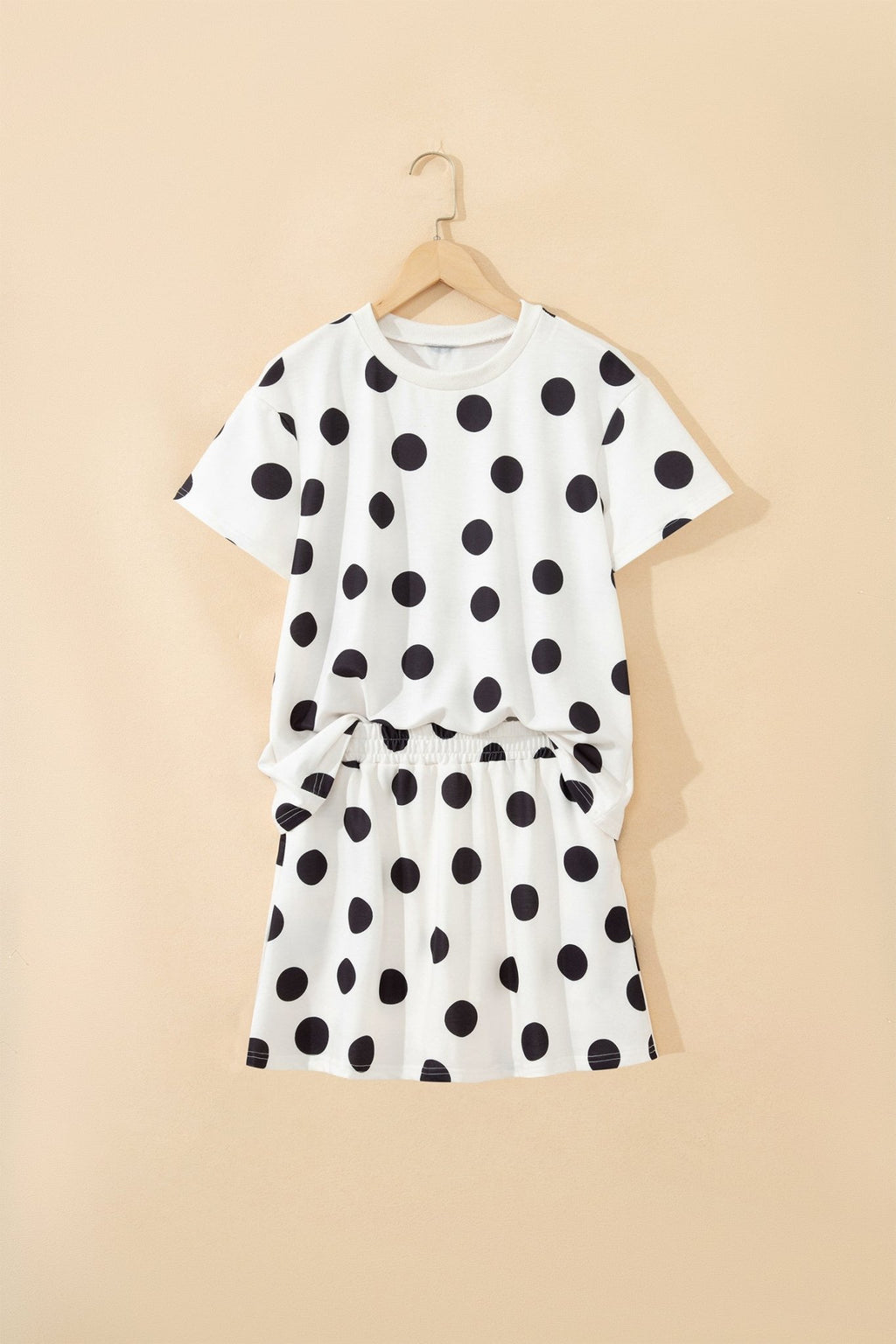 Polka Dot Short Sleeve Top & Mini Skort Set - Rooted & Reckless Co.