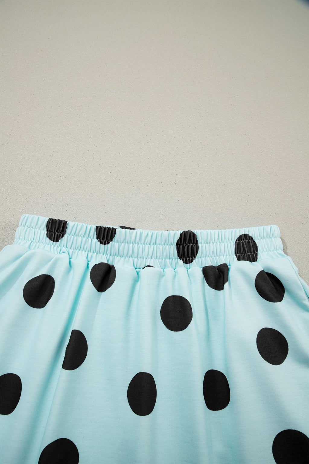 Polka Dot Short Sleeve Top & Mini Skort Set - Rooted & Reckless Co.