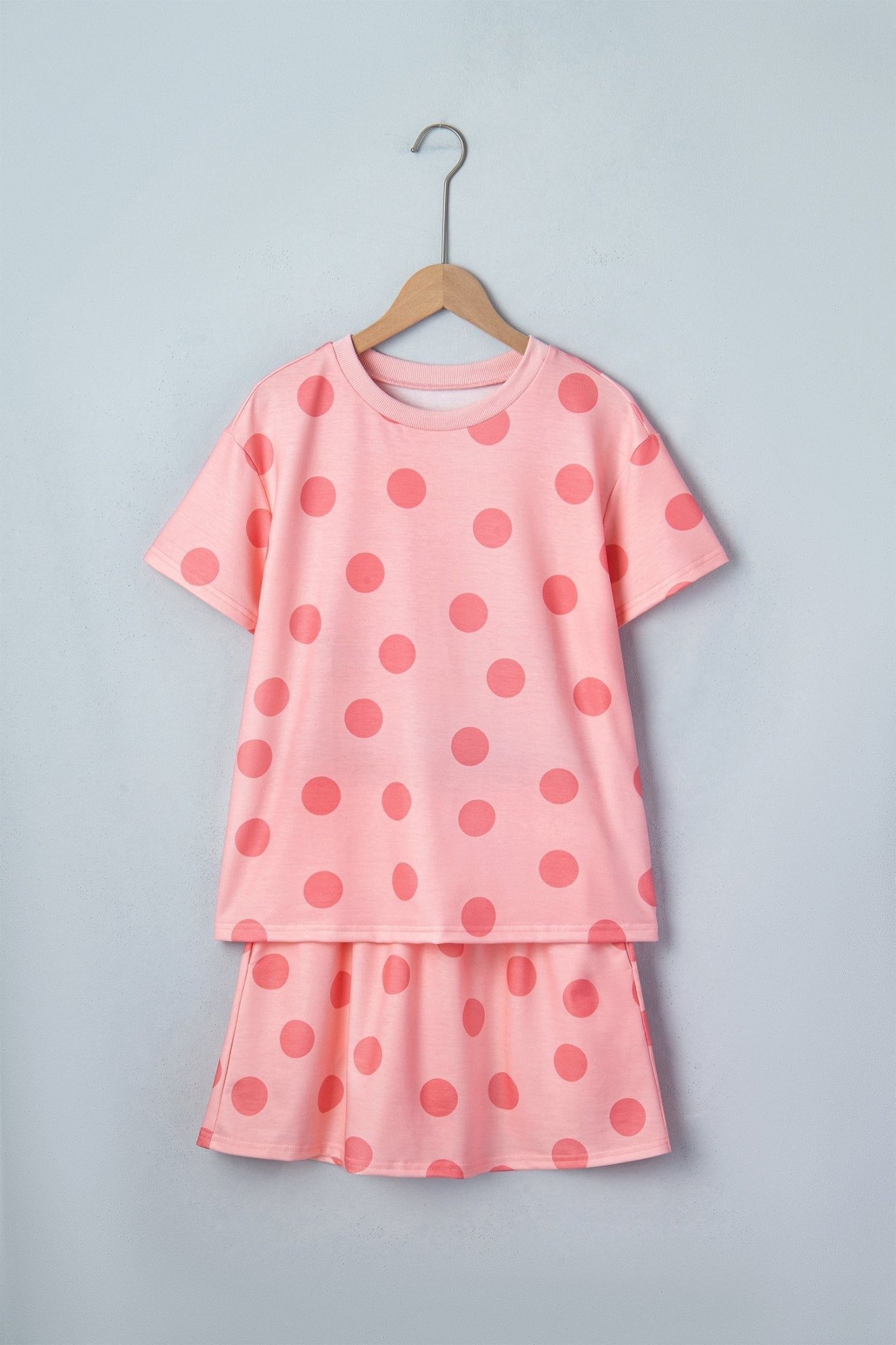 Polka Dot Short Sleeve Top & Mini Skort Set - Rooted & Reckless Co.