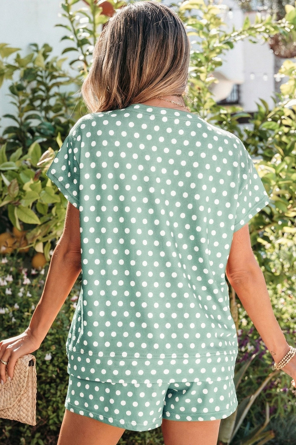 Polka Dot Short Sleeve Top & Shorts Set - Rooted & Reckless Co.