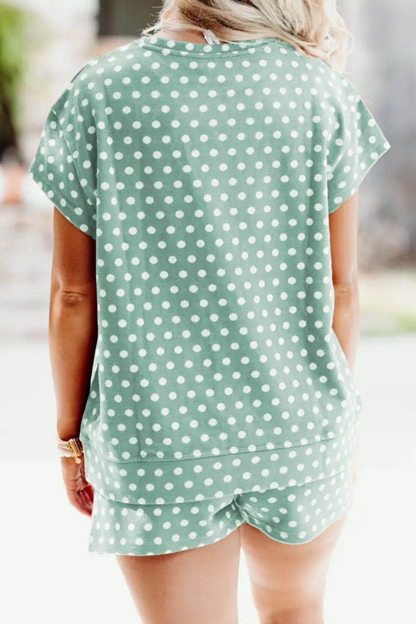 Polka Dot Short Sleeve Top & Shorts Set - Rooted & Reckless Co.