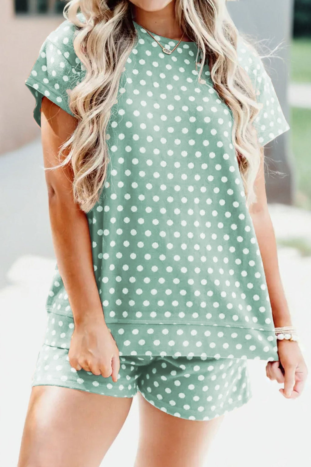 Polka Dot Short Sleeve Top & Shorts Set - Rooted & Reckless Co.