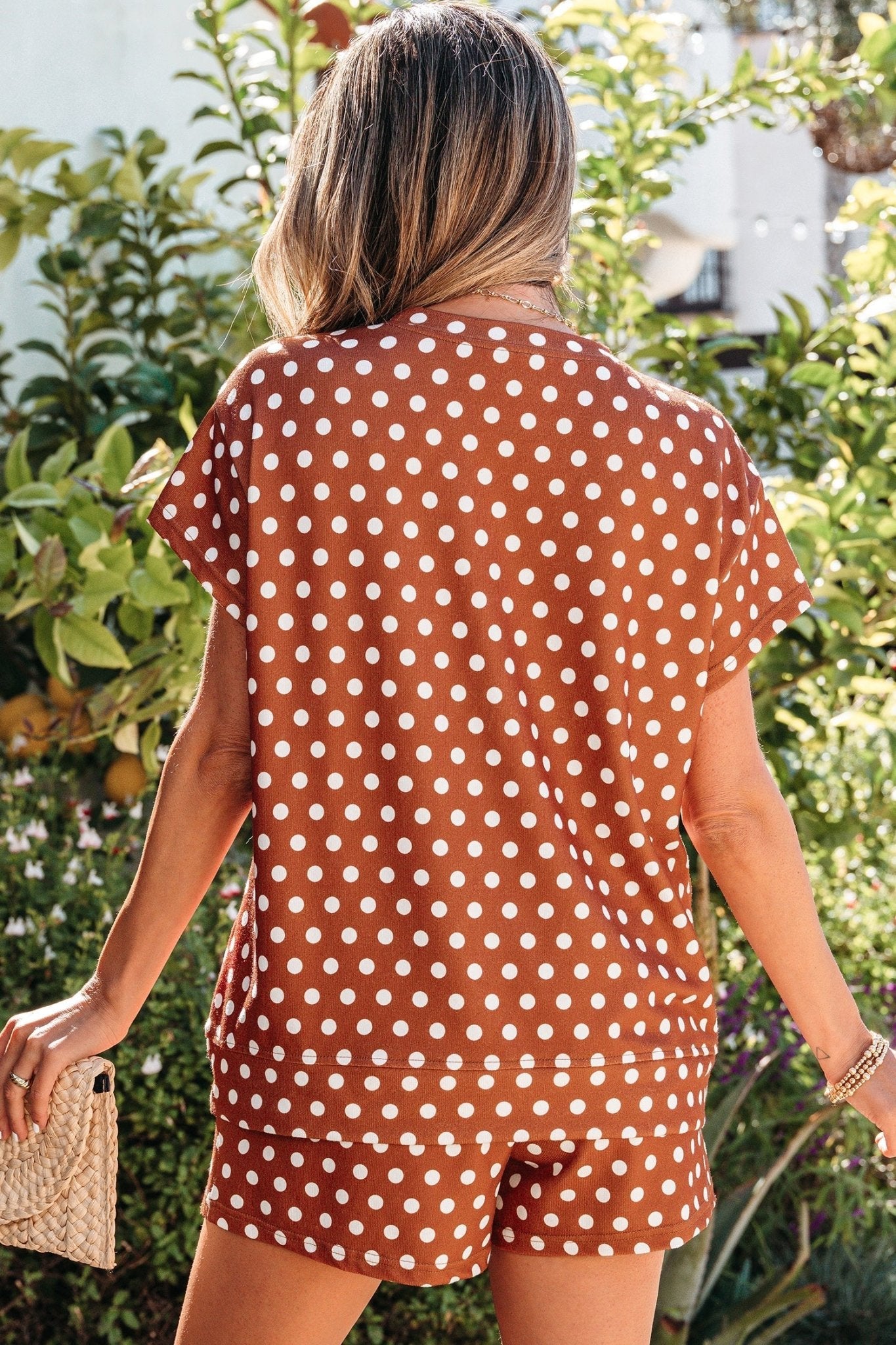 Polka Dot Short Sleeve Top & Shorts Set - Rooted & Reckless Co.