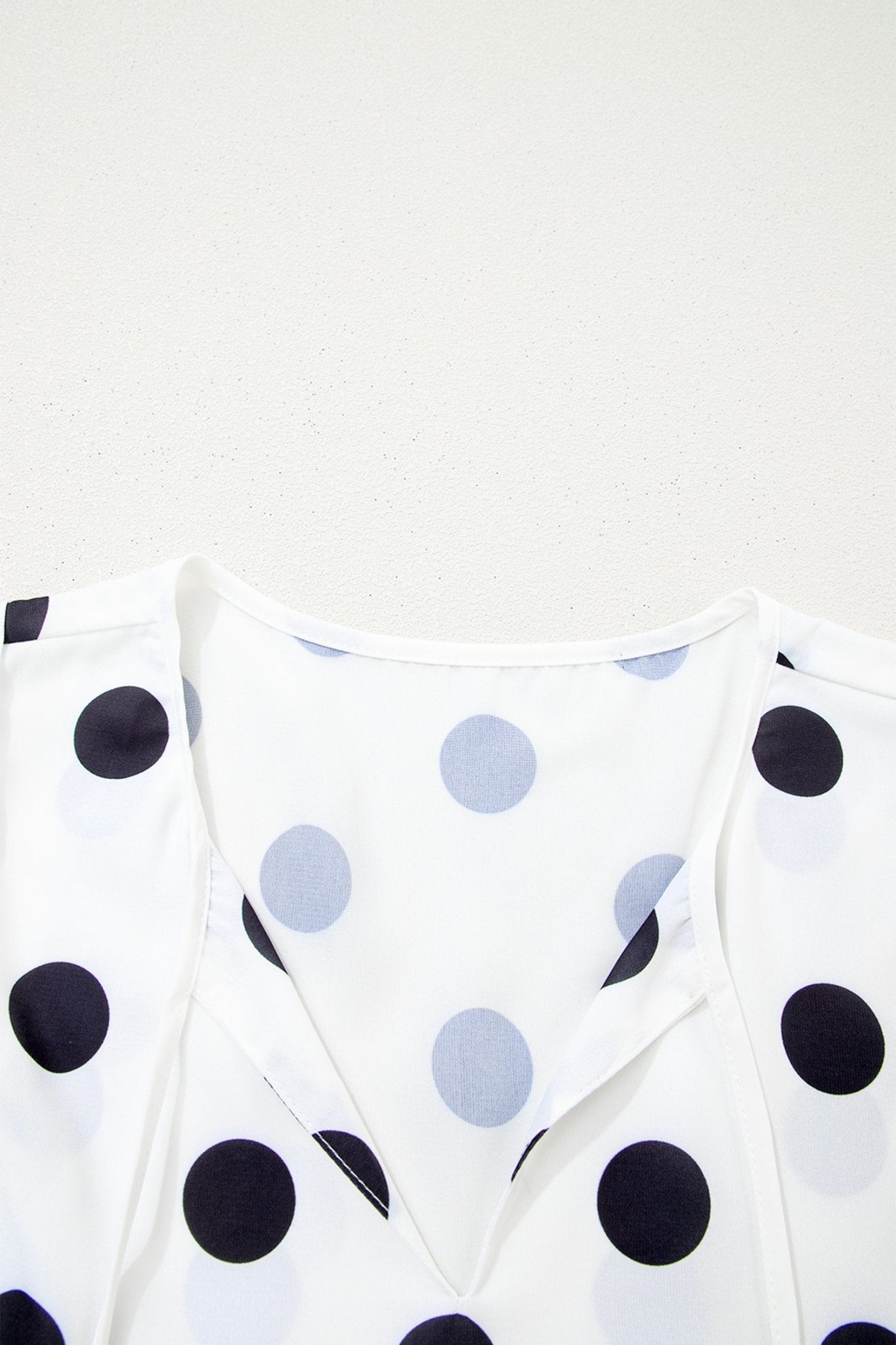Polka Dot Stripe Patchwork Flutter Sleeve Babydoll Blouse - Rooted & Reckless Co.