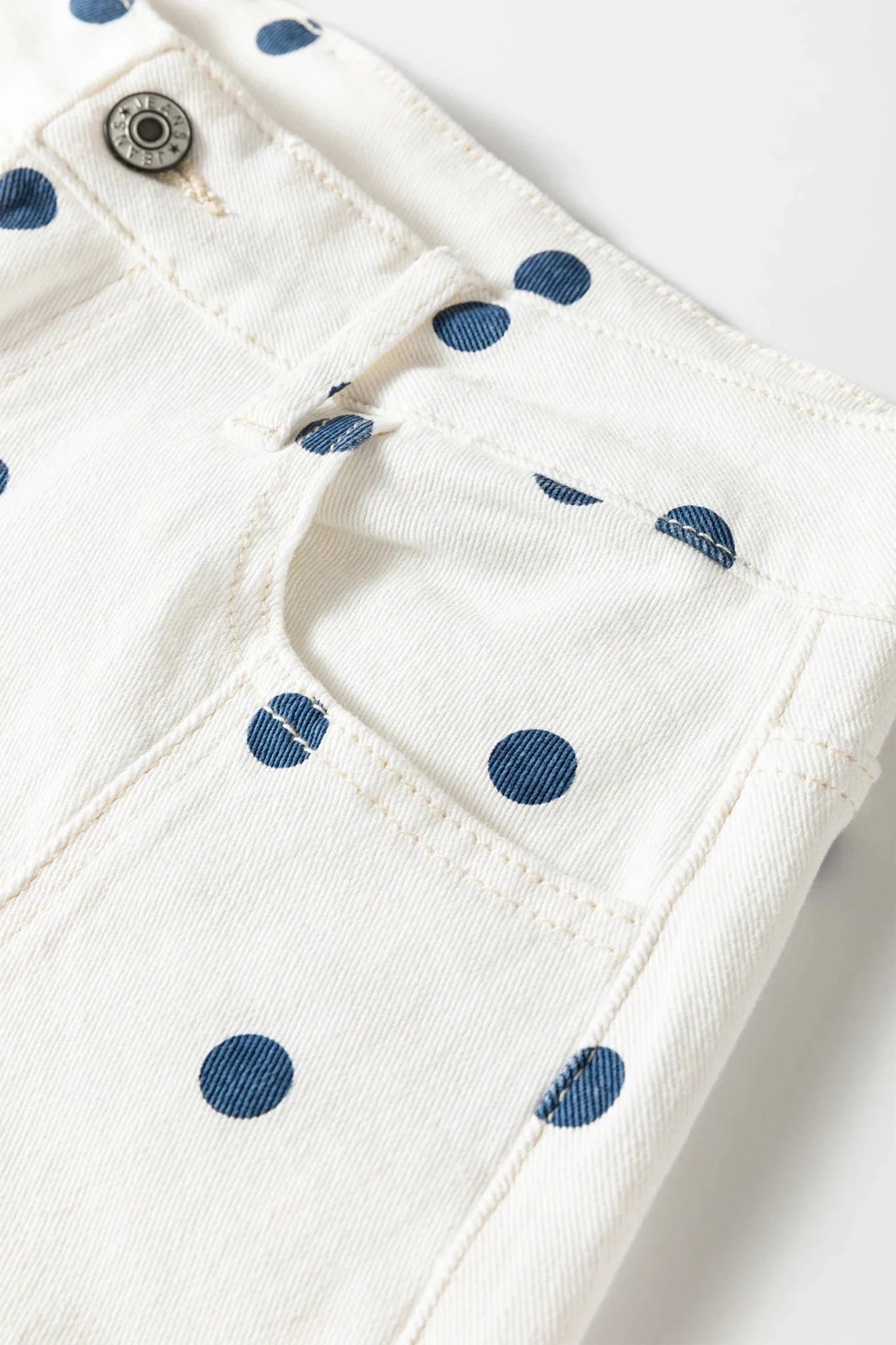 Polka Dot Tailored Seam Ankle Length Jeans - Rooted & Reckless Co.
