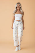Polka Dot Tailored Seam Ankle Length Jeans - Rooted & Reckless Co.