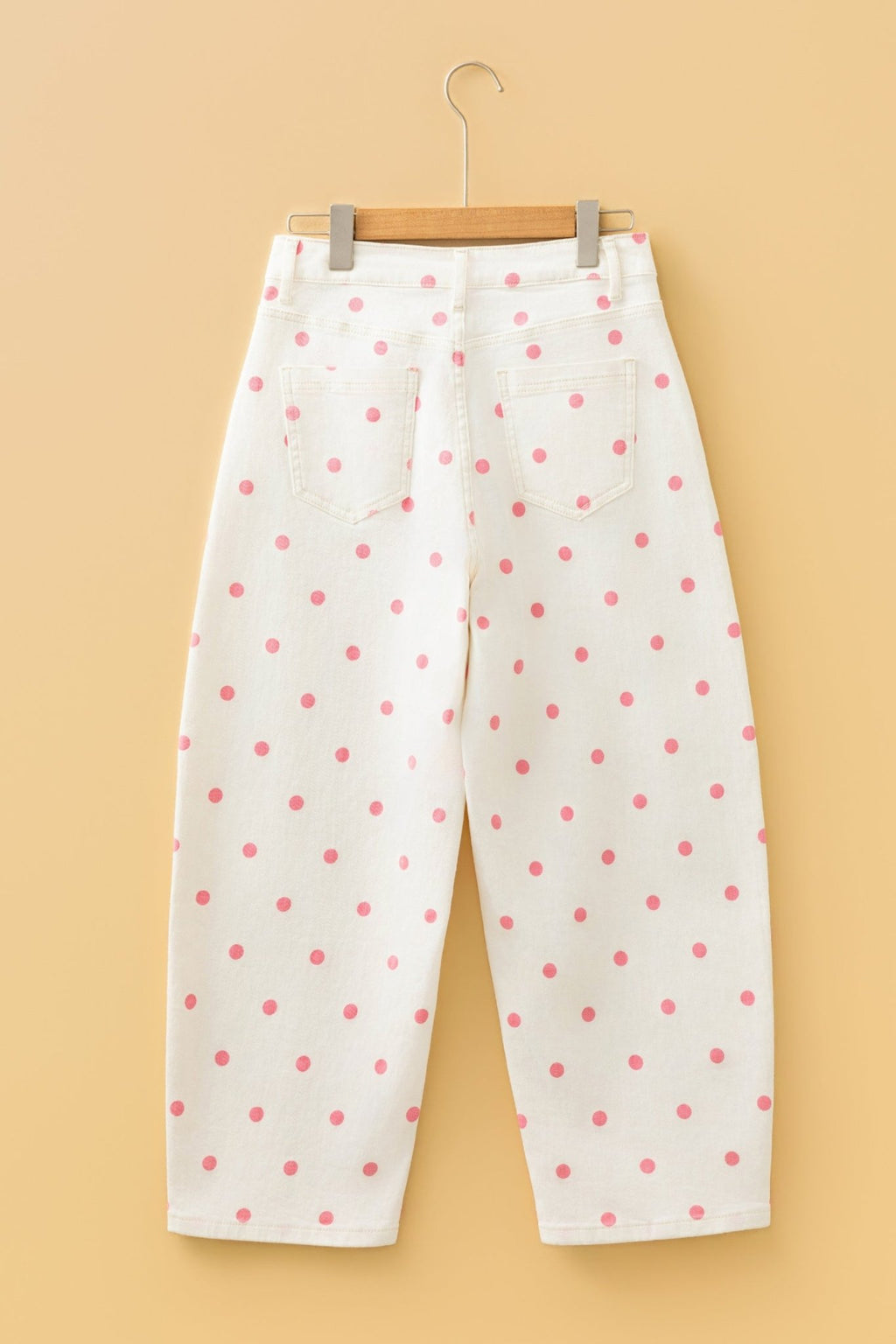 Polka Dot Tailored Seam Ankle Length Jeans - Rooted & Reckless Co.