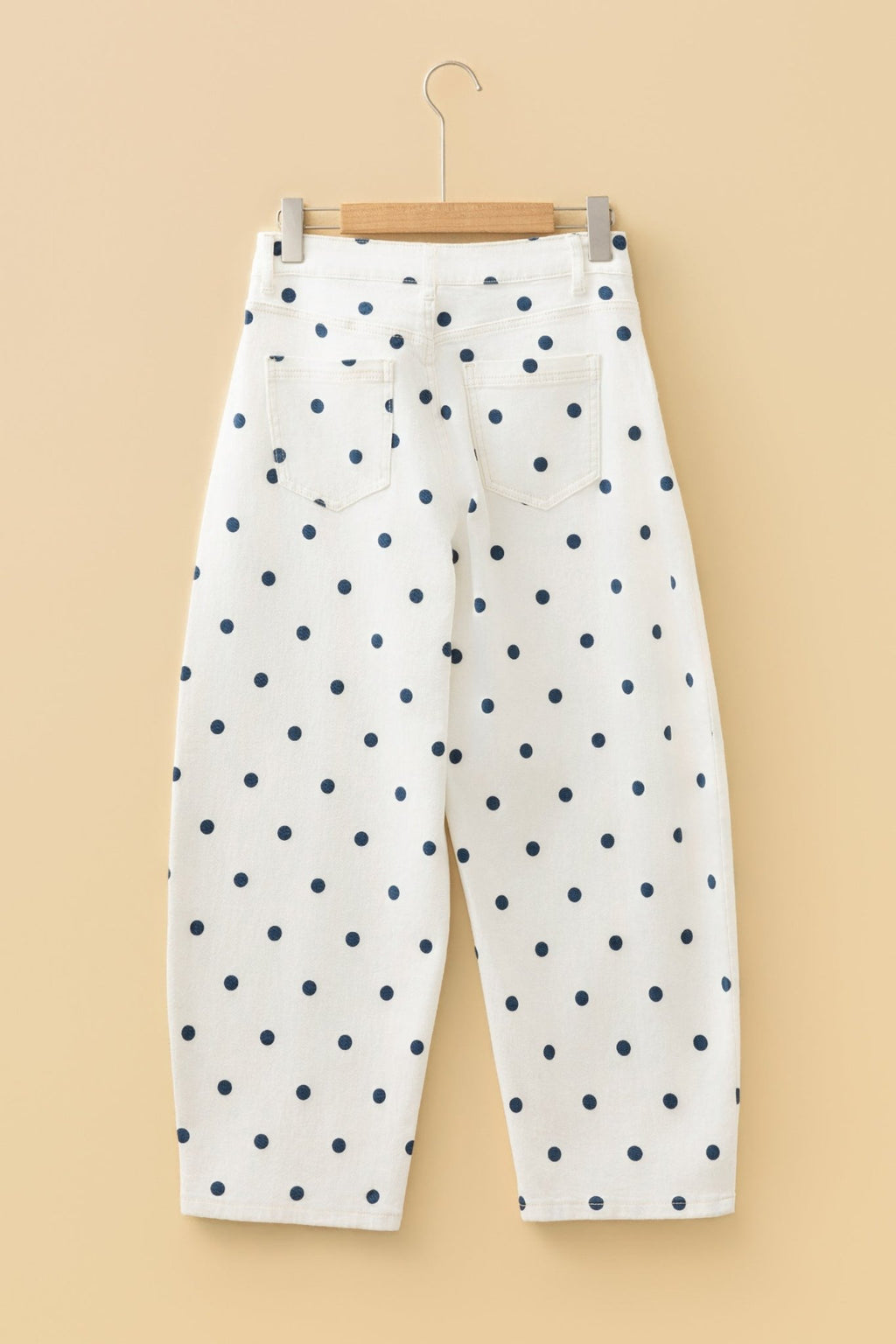 Polka Dot Tailored Seam Ankle Length Jeans - Rooted & Reckless Co.