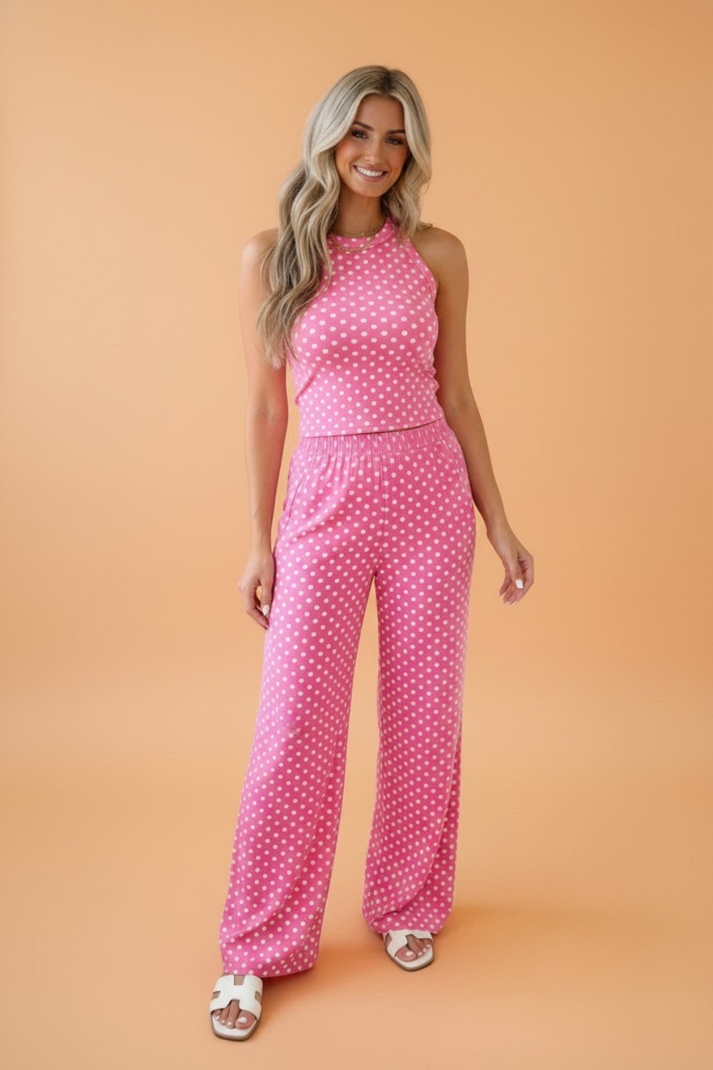 Polka Dot Tank & Loose Pants Set - Rooted & Reckless Co.
