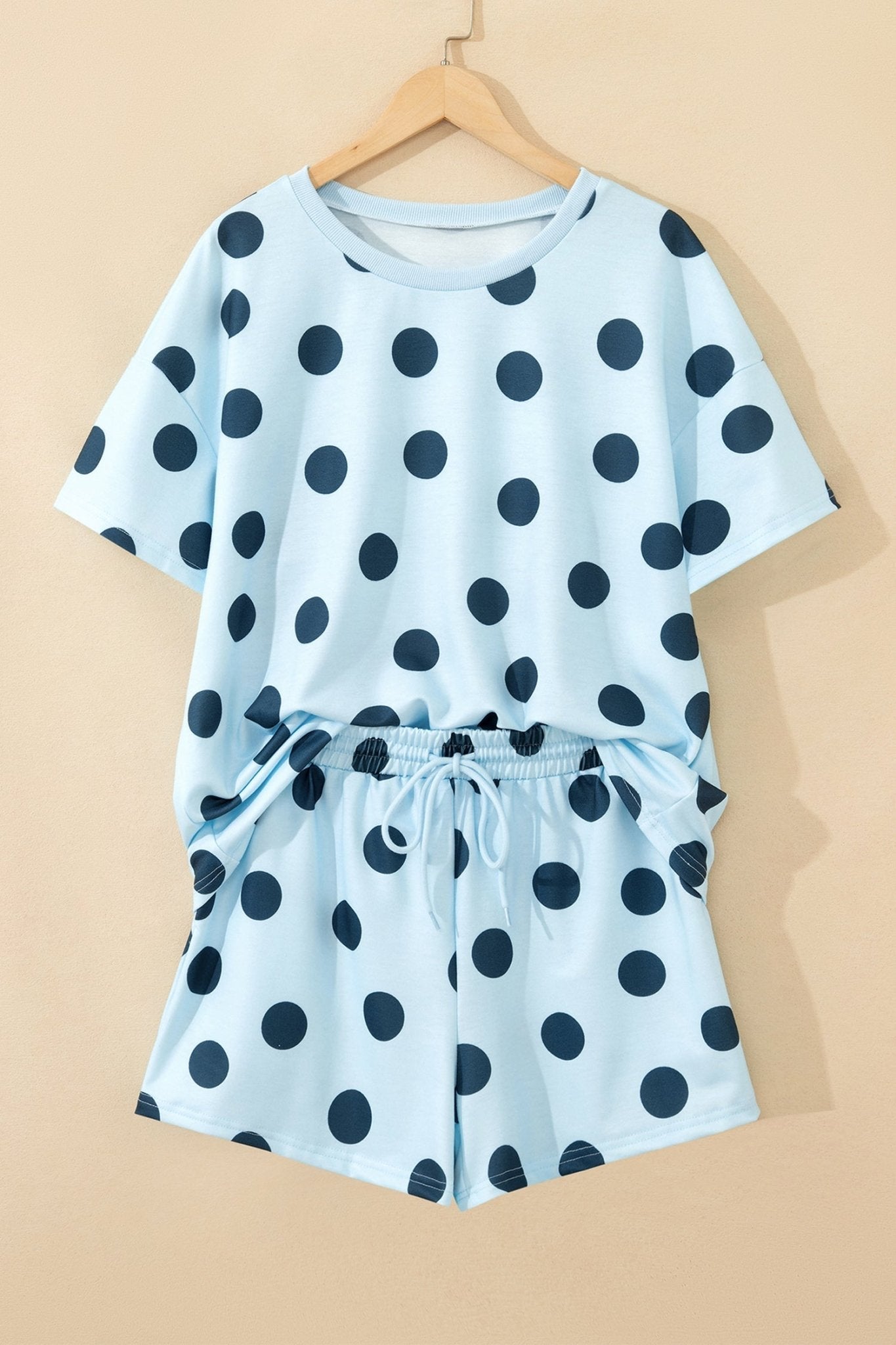 Polka Dot Tee & Drawstring Short Set - Rooted & Reckless Co.
