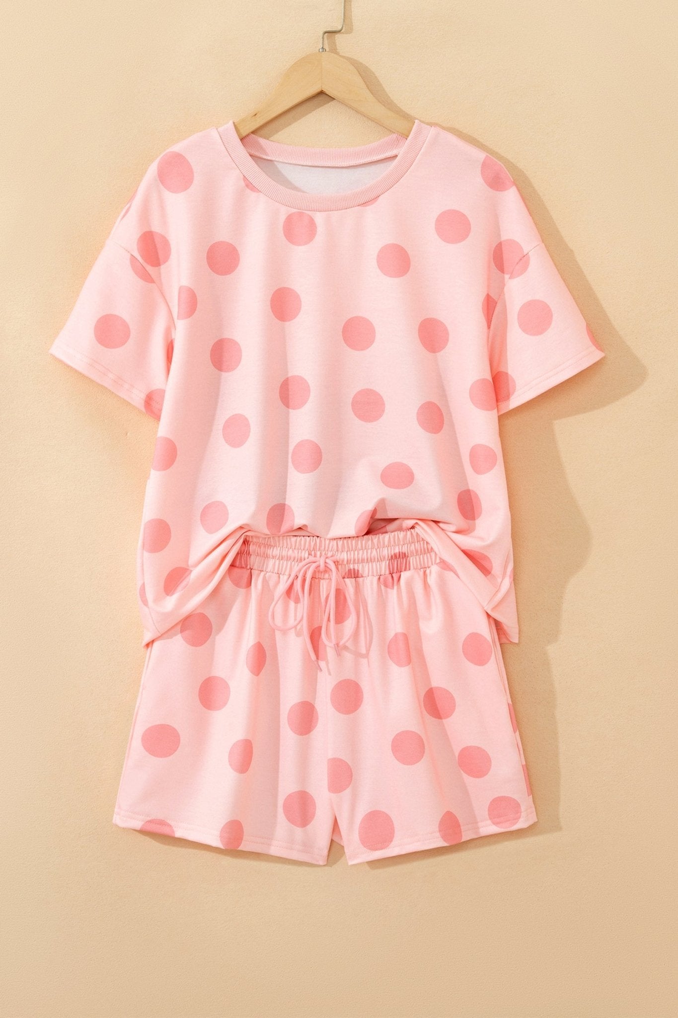 Polka Dot Tee & Drawstring Short Set - Rooted & Reckless Co.