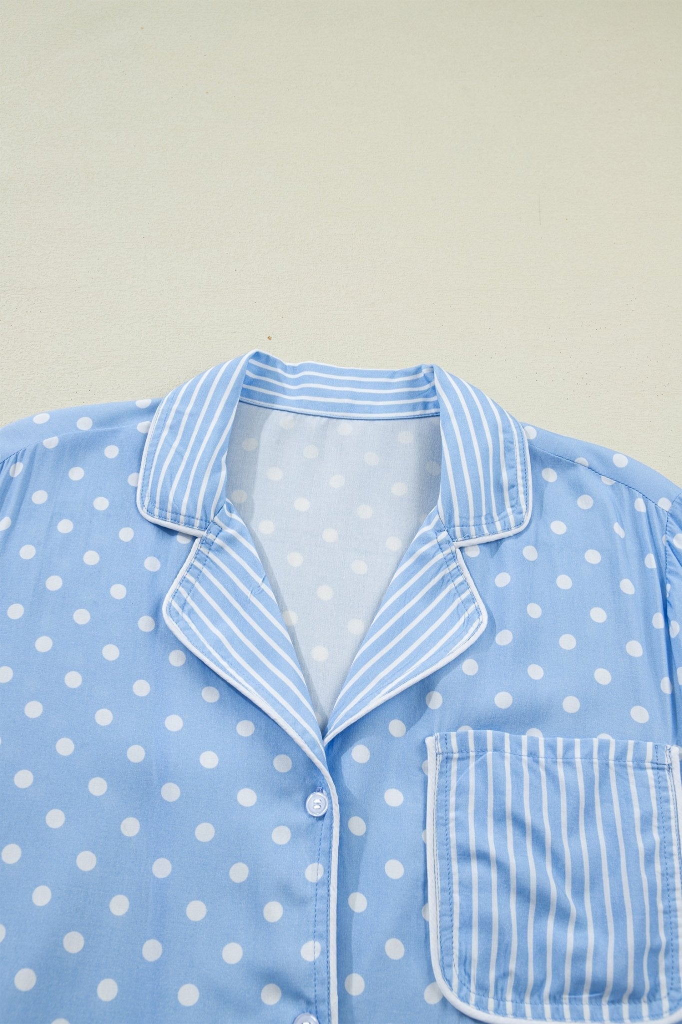 Polka Dot Top & Shorts Pajama Set - Rooted & Reckless Co.