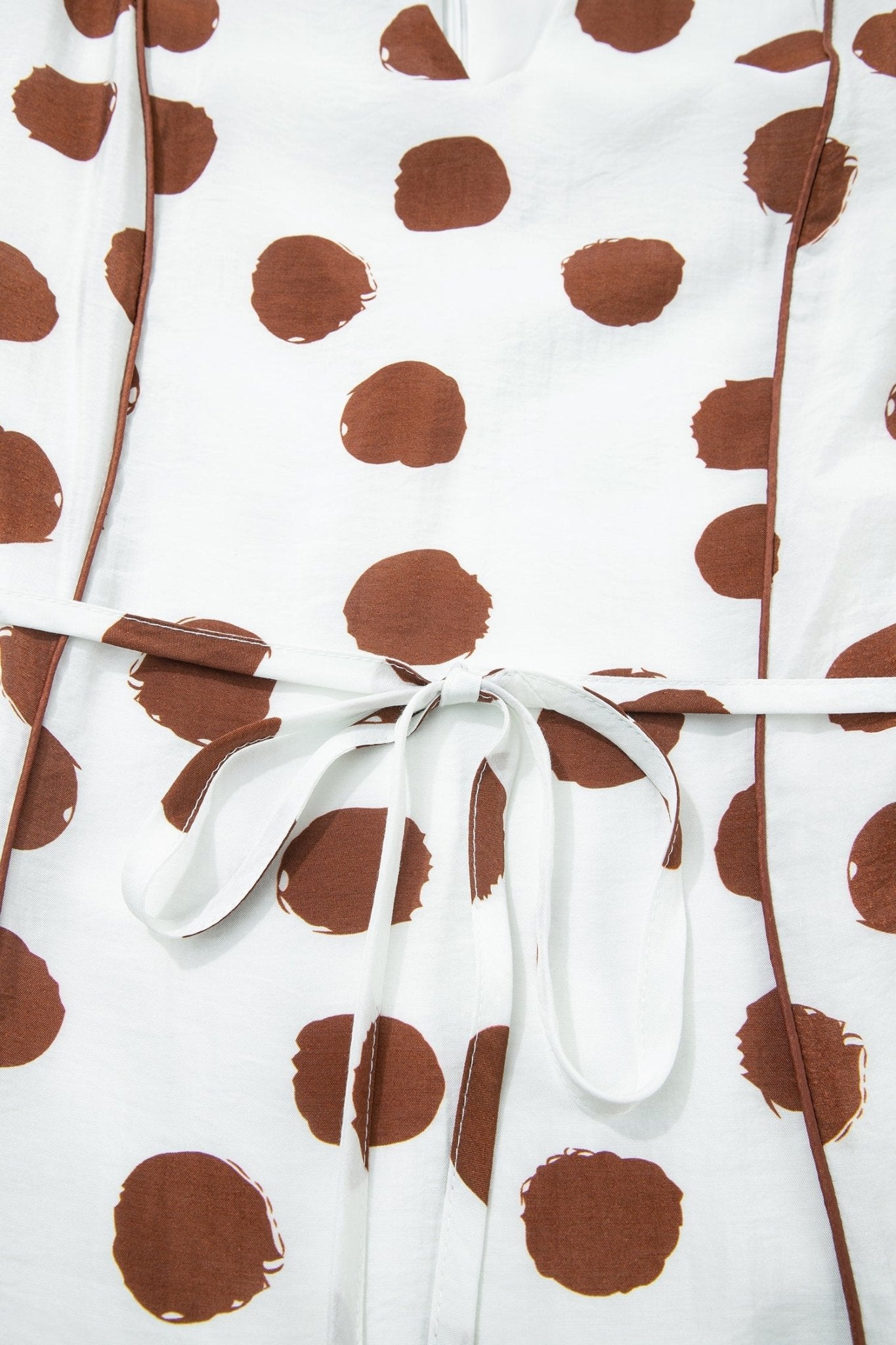 Polka Dot V-Neck Short Sleeve Midi Dress - Rooted & Reckless Co.