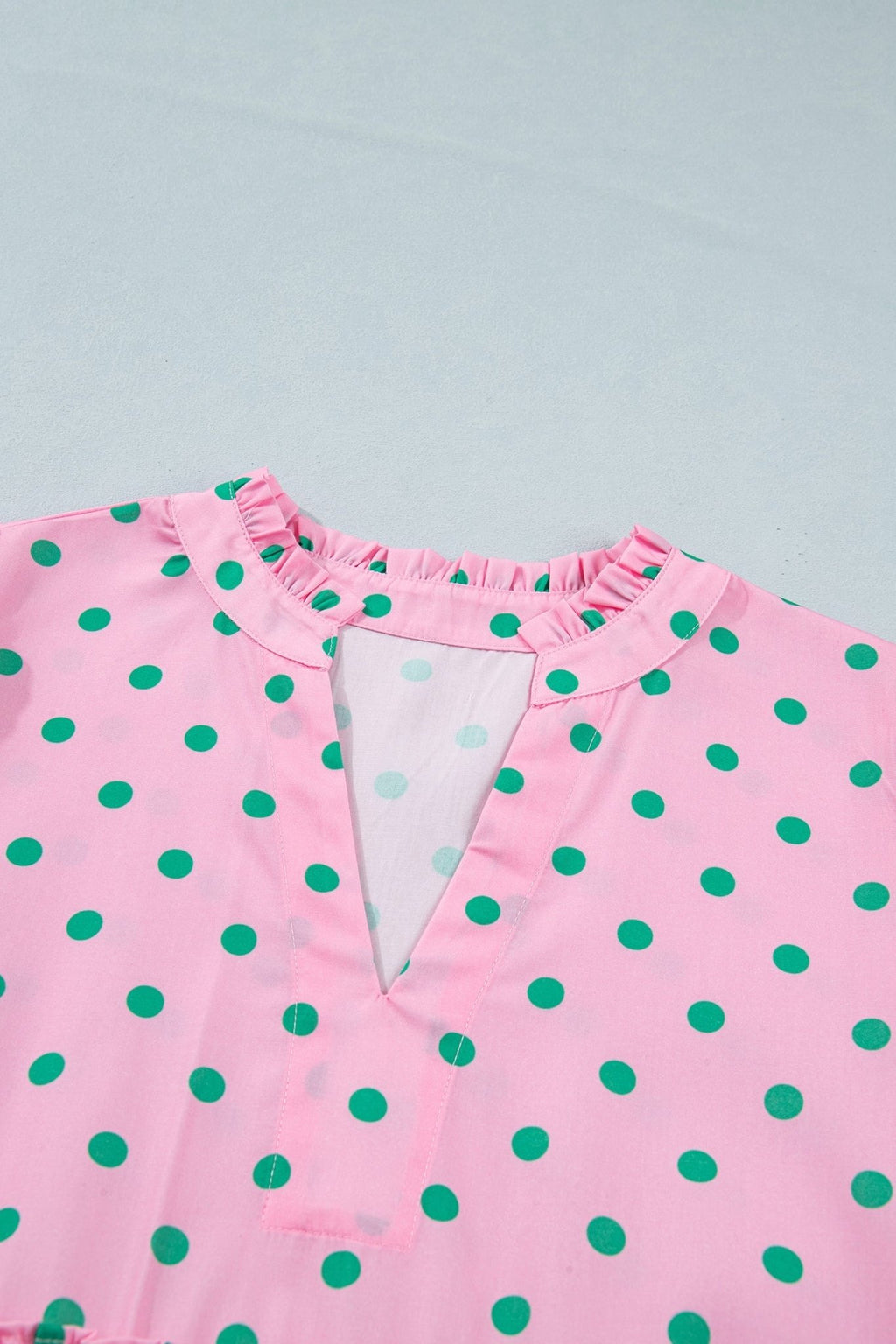 Polka Dot V-Neck Short Sleeve Tiered Mini Dress - Rooted & Reckless Co.