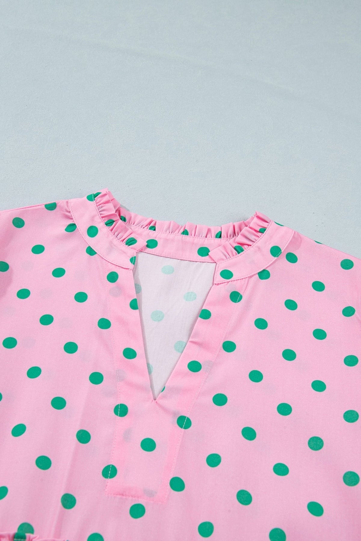 Polka Dot V-Neck Short Sleeve Tiered Mini Dress - Rooted & Reckless Co.