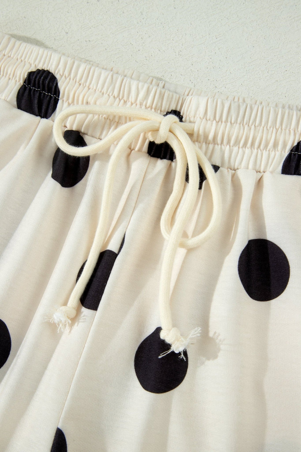Polka Dot V-Neck Tee & Drawstring Shorts Set - Rooted & Reckless Co.