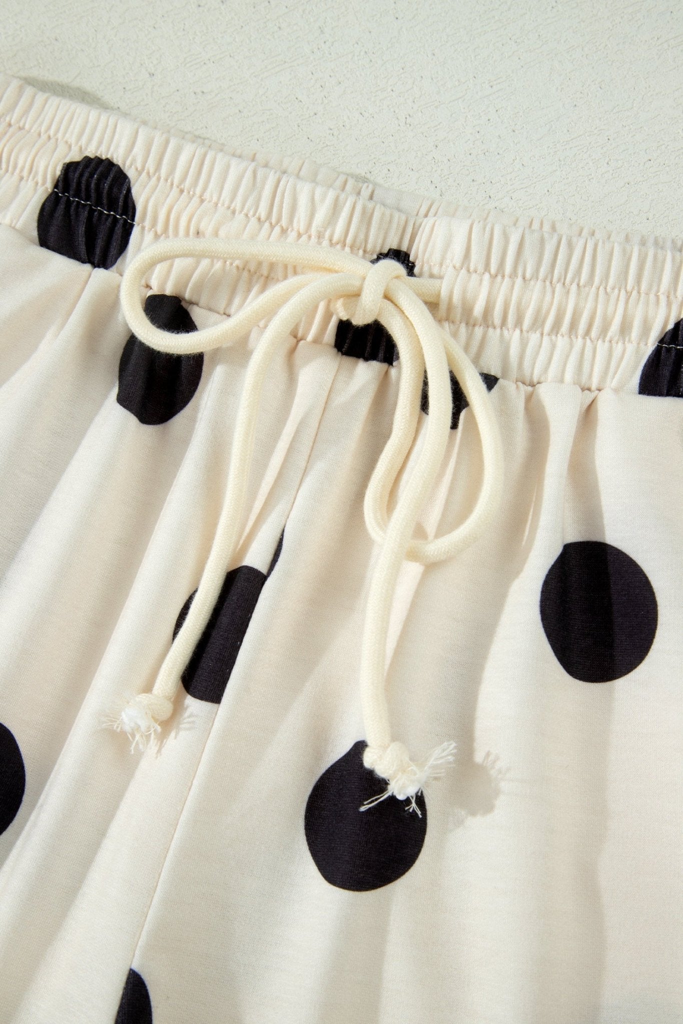 Polka Dot V-Neck Tee & Drawstring Shorts Set - Rooted & Reckless Co.