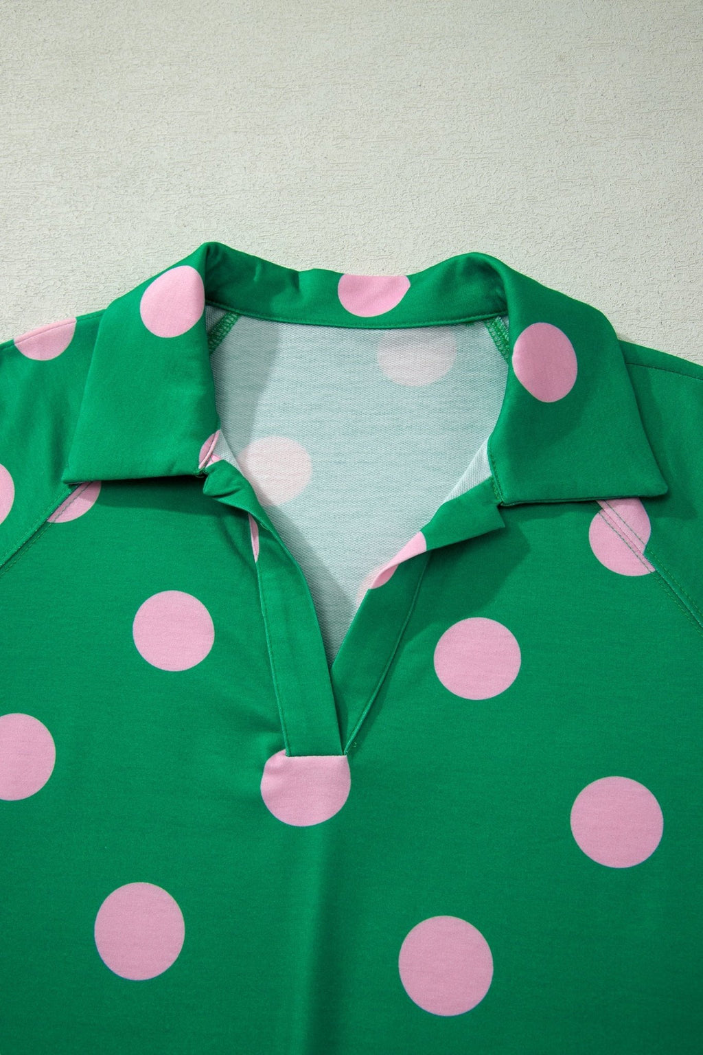 Polka Dot V-Neck Tee & Drawstring Shorts Set - Rooted & Reckless Co.