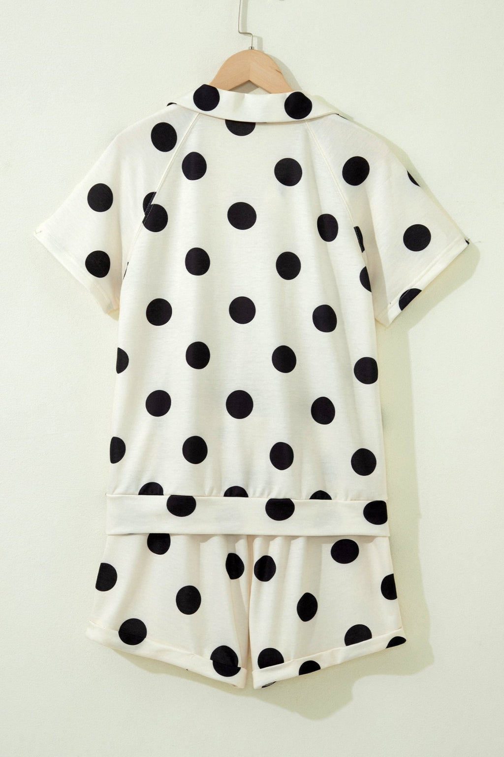 Polka Dot V-Neck Tee & Drawstring Shorts Set - Rooted & Reckless Co.