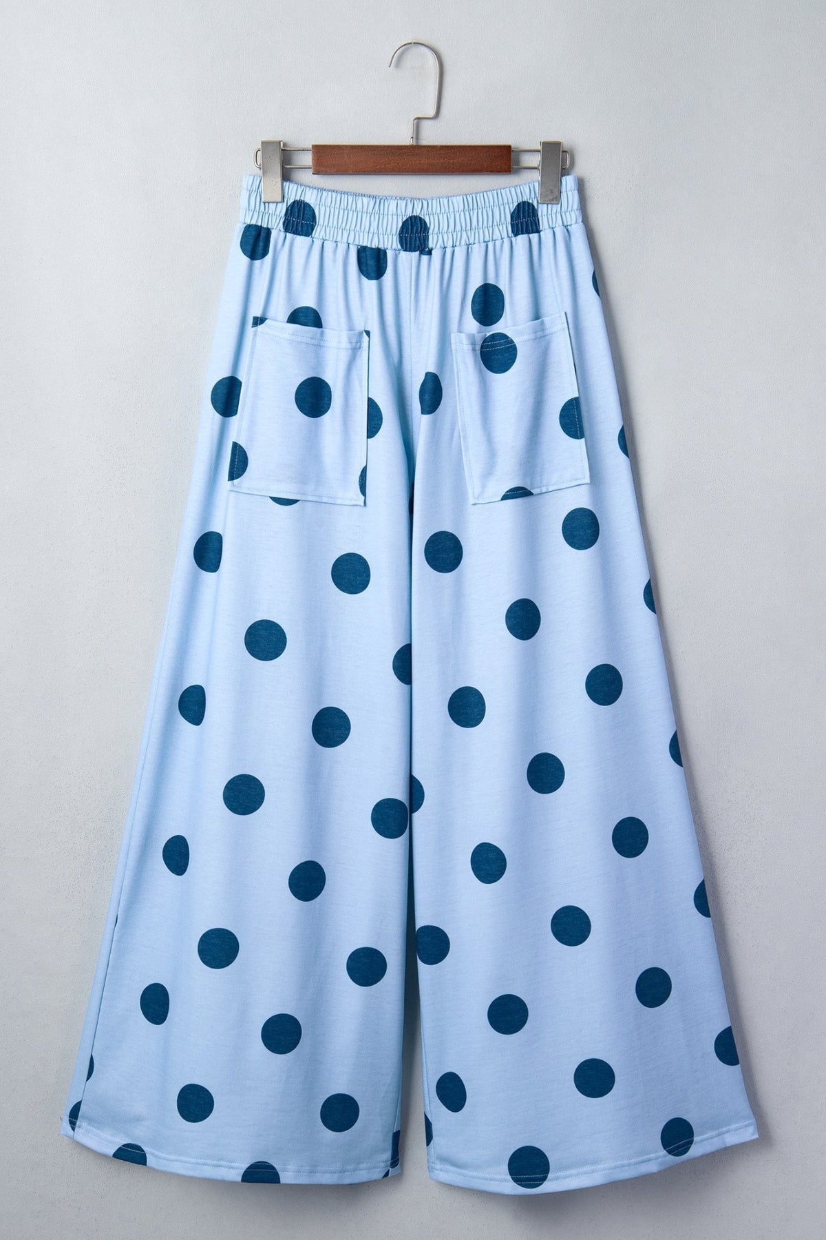 Polka Dot Wide Leg Elastic Waist Pants - Rooted & Reckless Co.