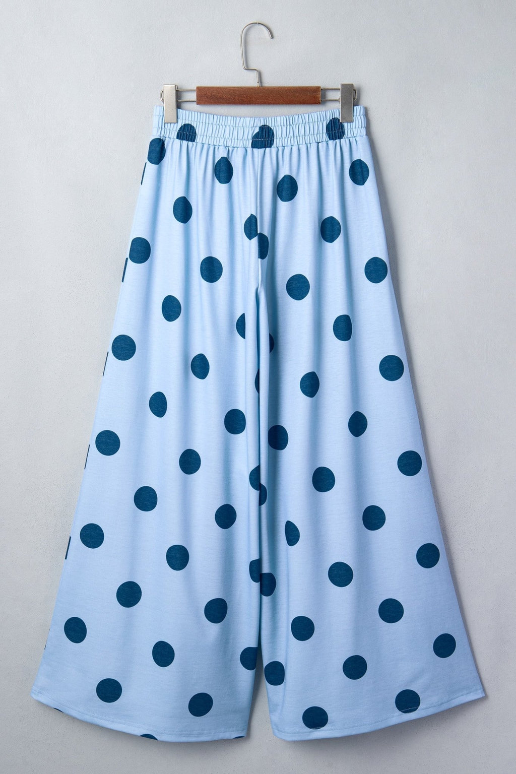 Polka Dot Wide Leg Elastic Waist Pants - Rooted & Reckless Co.