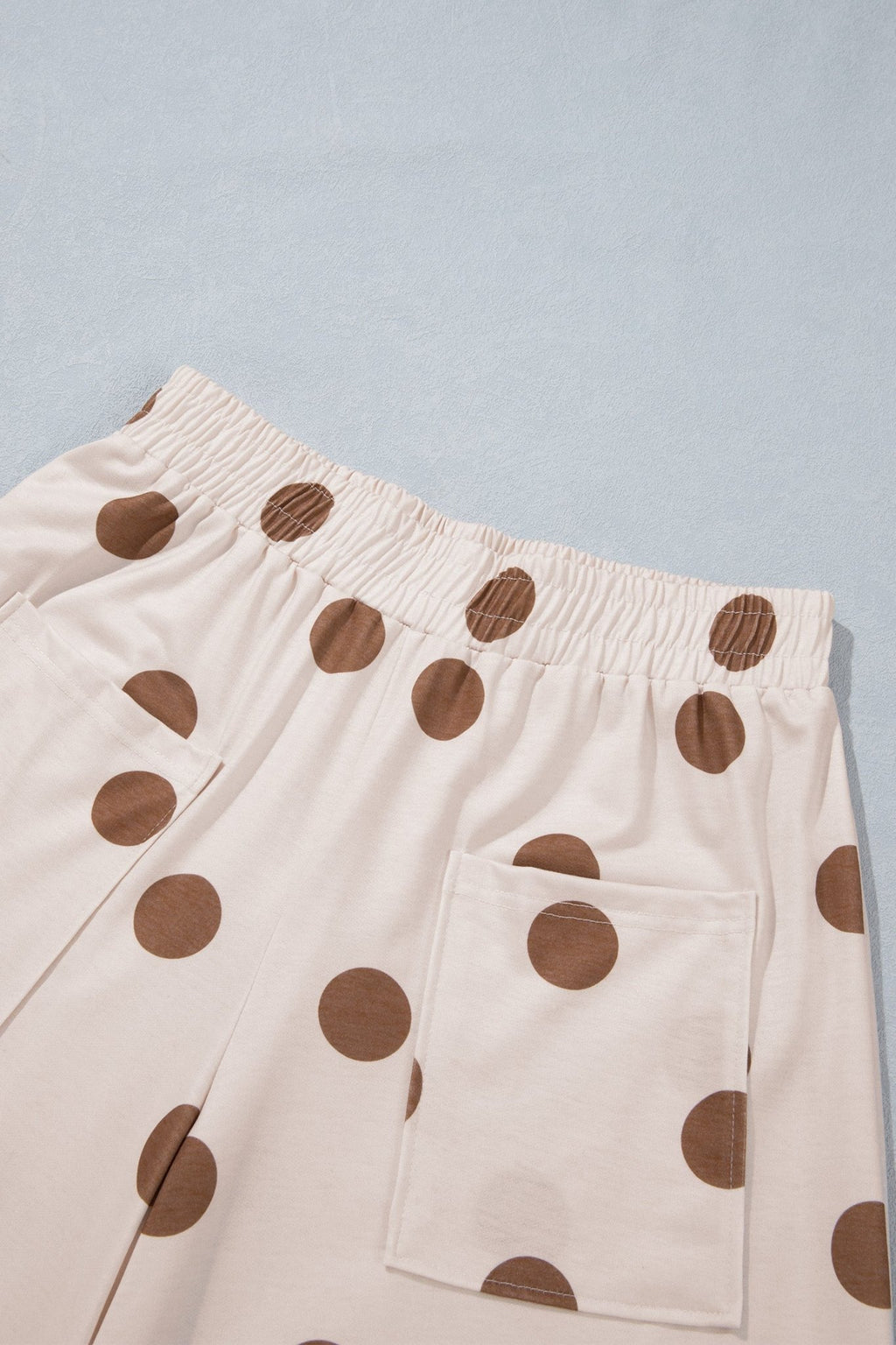 Polka Dot Wide Leg Elastic Waist Pants - Rooted & Reckless Co.