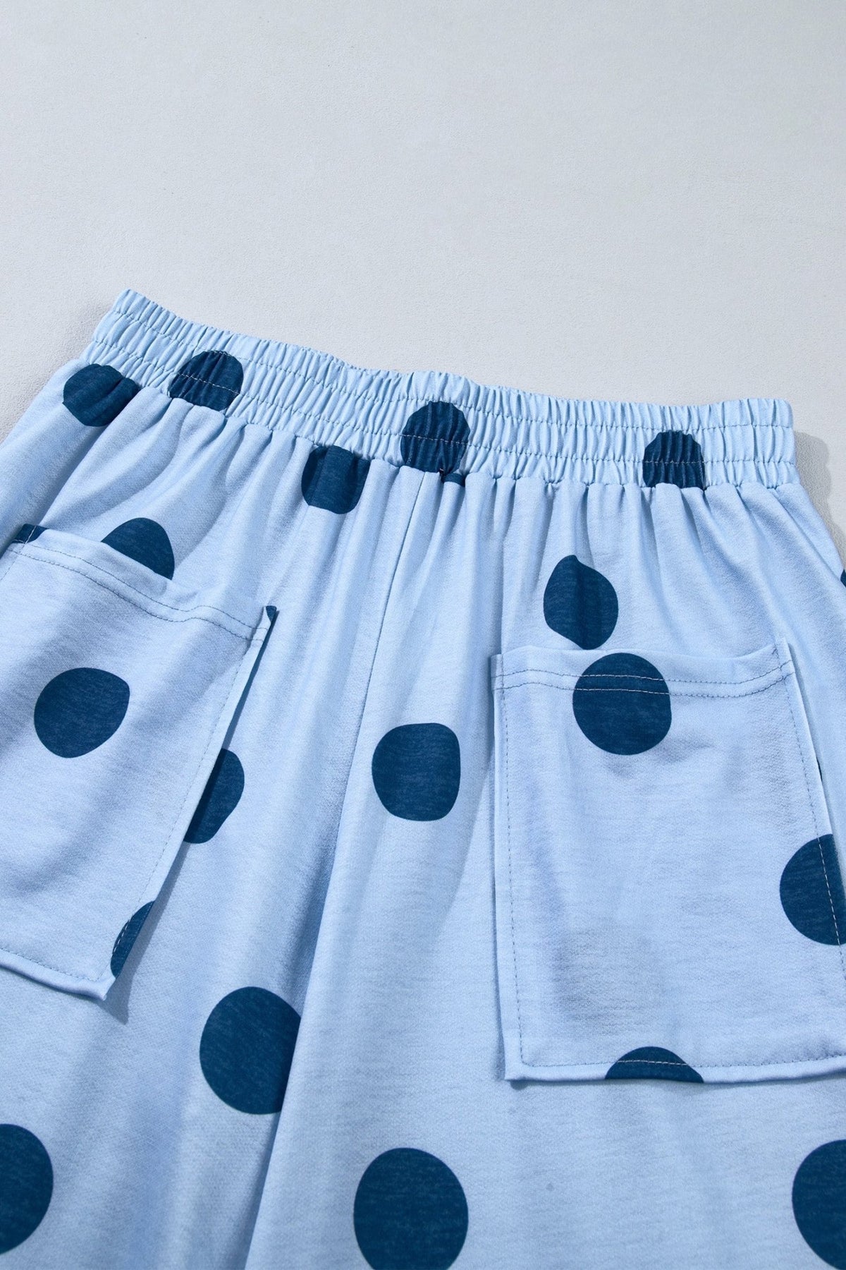 Polka Dot Wide Leg Elastic Waist Pants - Rooted & Reckless Co.
