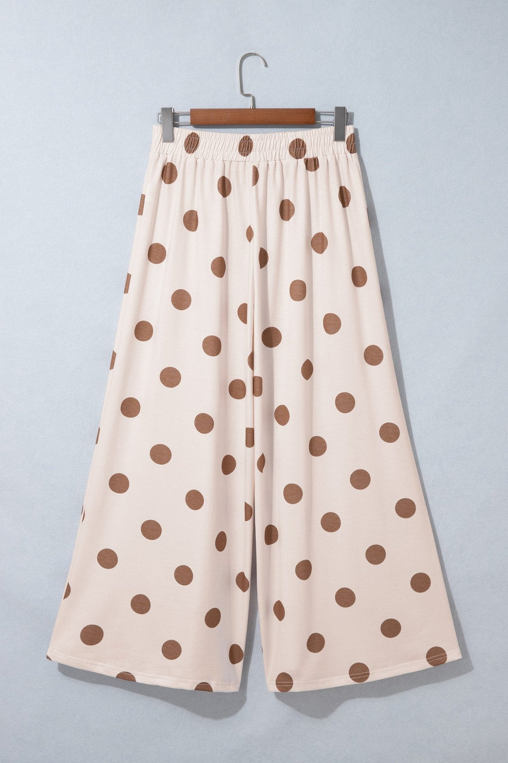 Polka Dot Wide Leg Elastic Waist Pants - Rooted & Reckless Co.