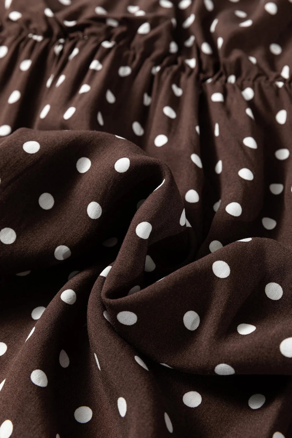 Polka Dot Wrap V-Neck Ruffle Mini Dress - Rooted & Reckless Co.