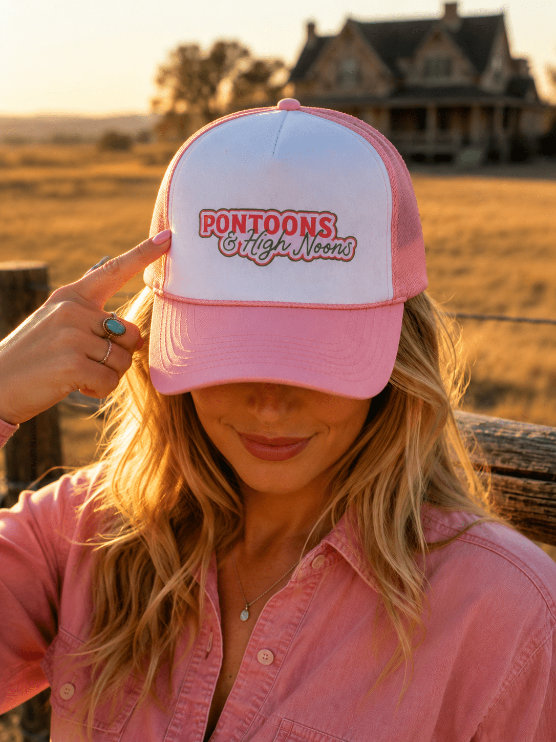 Pontoons & High Noons Trucker Hat - Rooted & Reckless Co.