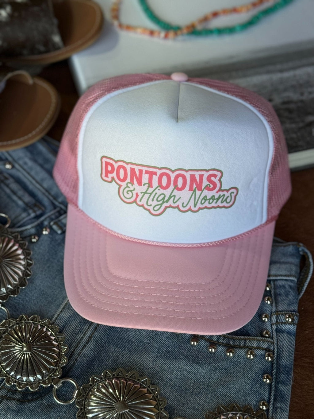 Pontoons & High Noons Trucker Hat - Rooted & Reckless Co.