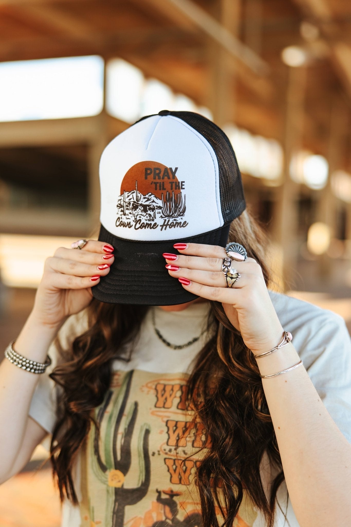 Pray Til The Cows Come Home Trucker Hat - Rooted & Reckless Co.