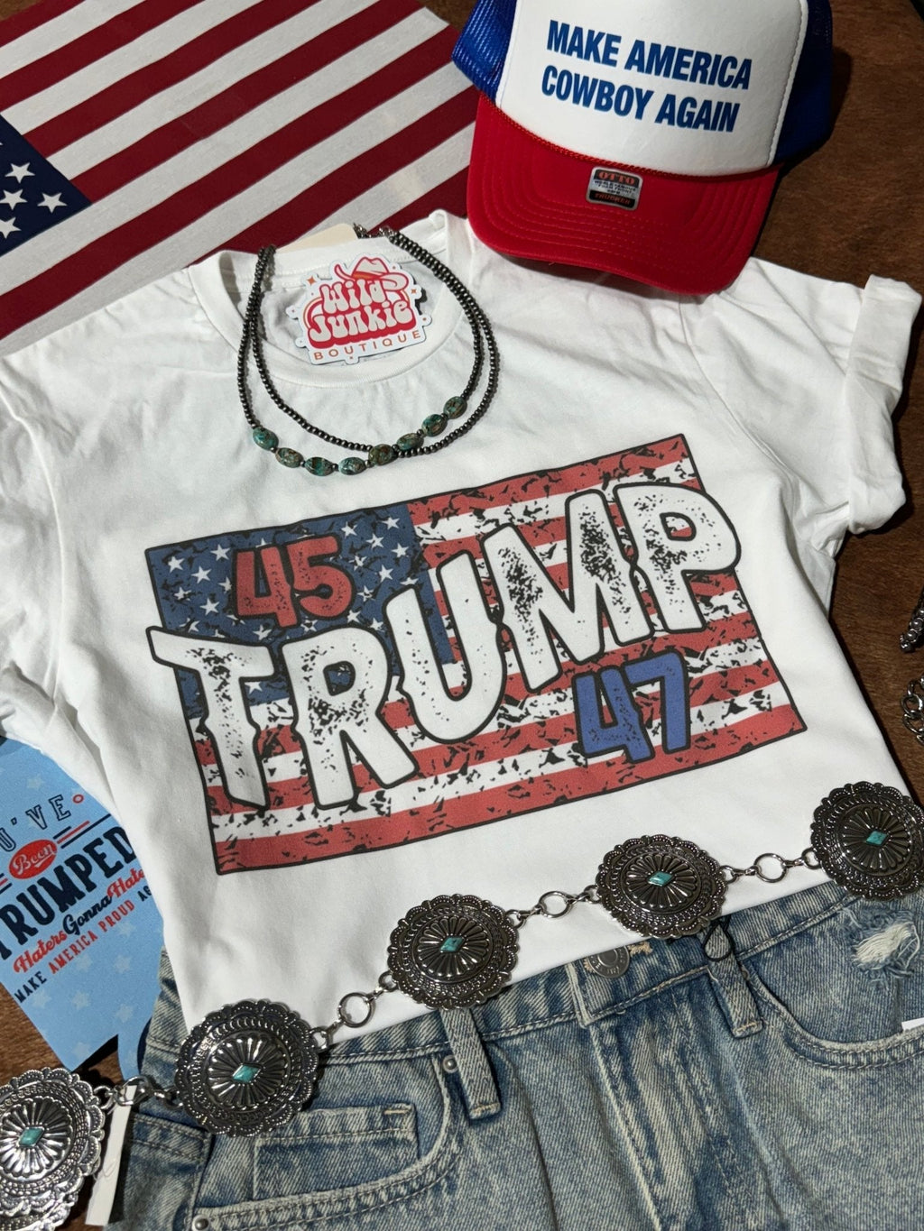 President Trump: 45 & 47 Graphic Tee - Rooted & Reckless Co.