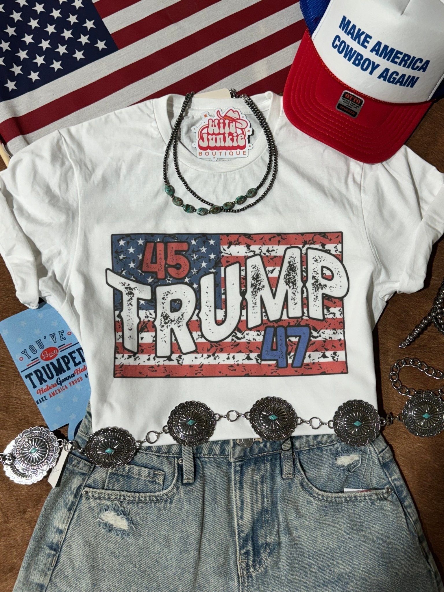 President Trump: 45 & 47 Graphic Tee - Rooted & Reckless Co.