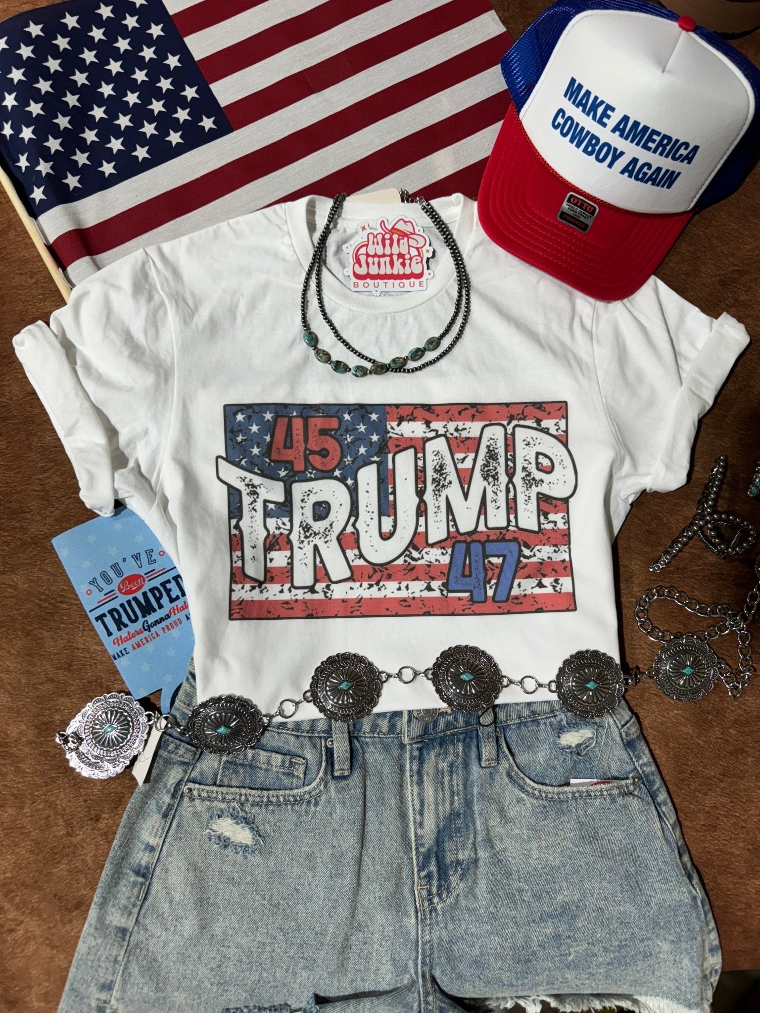 President Trump: 45 & 47 Graphic Tee - Rooted & Reckless Co.