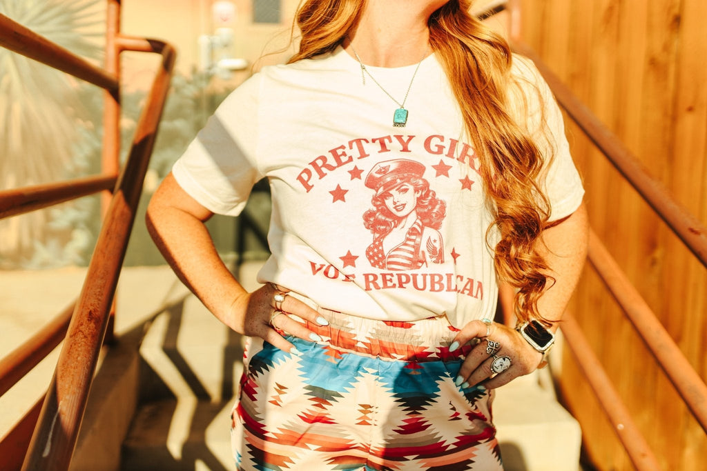 Pretty Girls Vote Republican Graphic Tee - Rooted & Reckless Co.