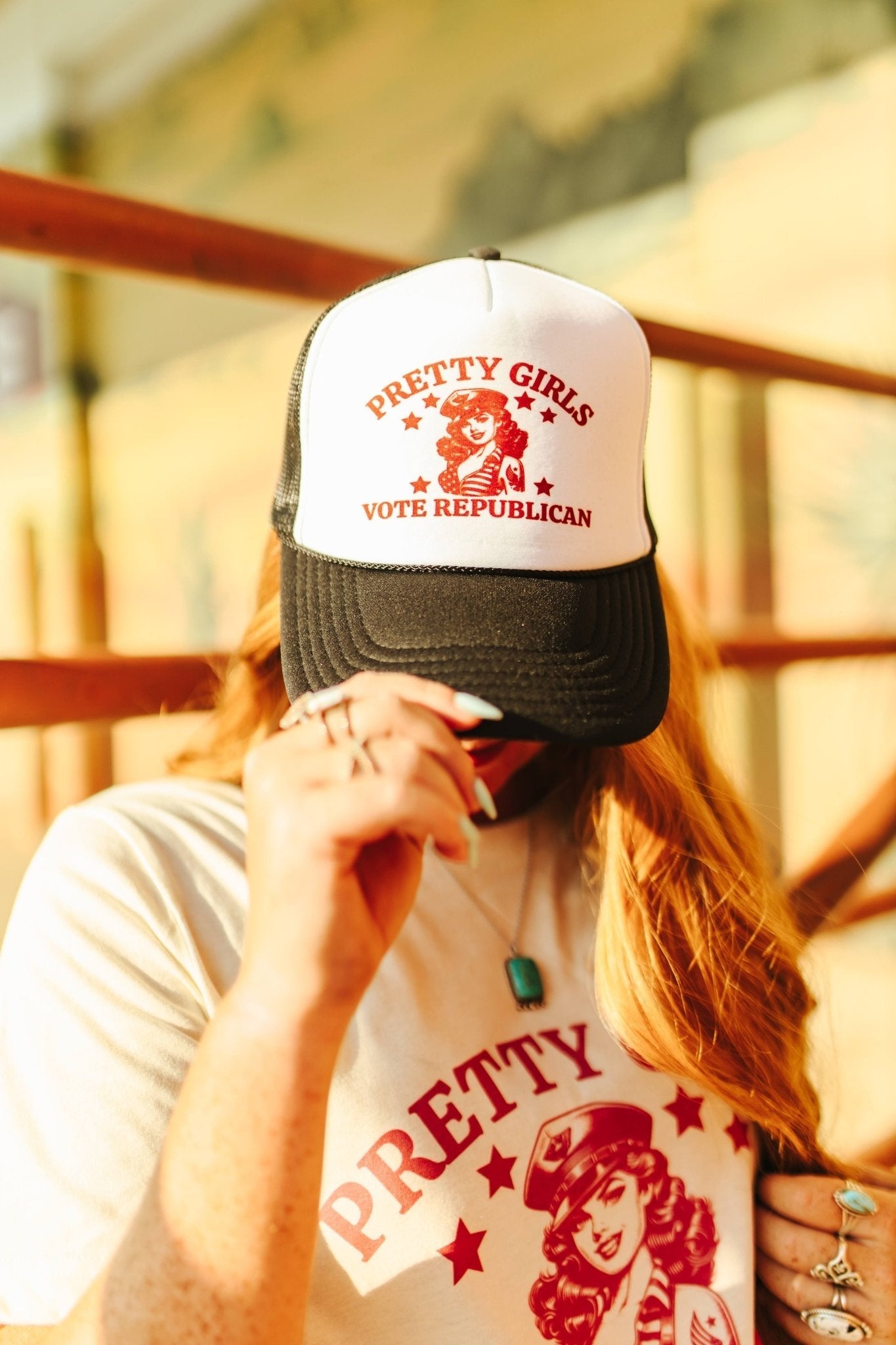 Pretty Girls Vote Republican Trucker Hat - Rooted & Reckless Co.
