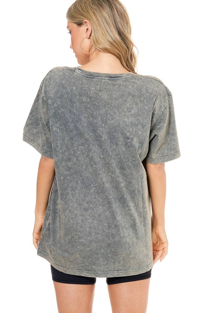 PUFF' Cowboy Western Graphic S/S Washed Boyfriend Tee - Rooted & Reckless Co.