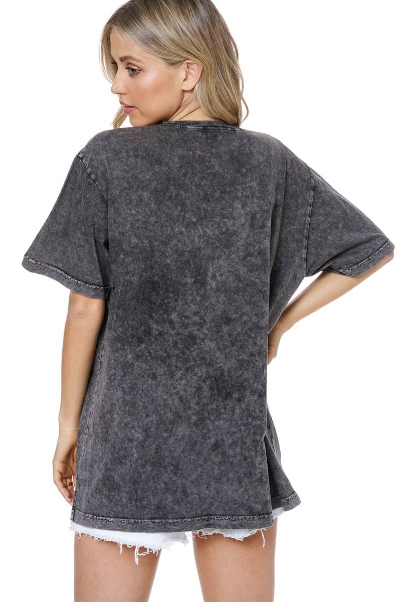 PUFF' Cowboy Western Graphic S/S Washed Boyfriend Tee - Rooted & Reckless Co.
