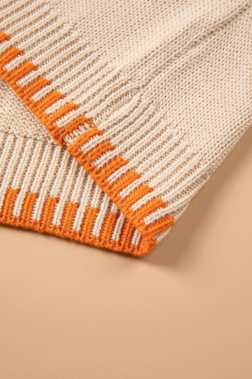Pumpkin Floral Embroidered Round Neck Sweater - Rooted & Reckless Co.