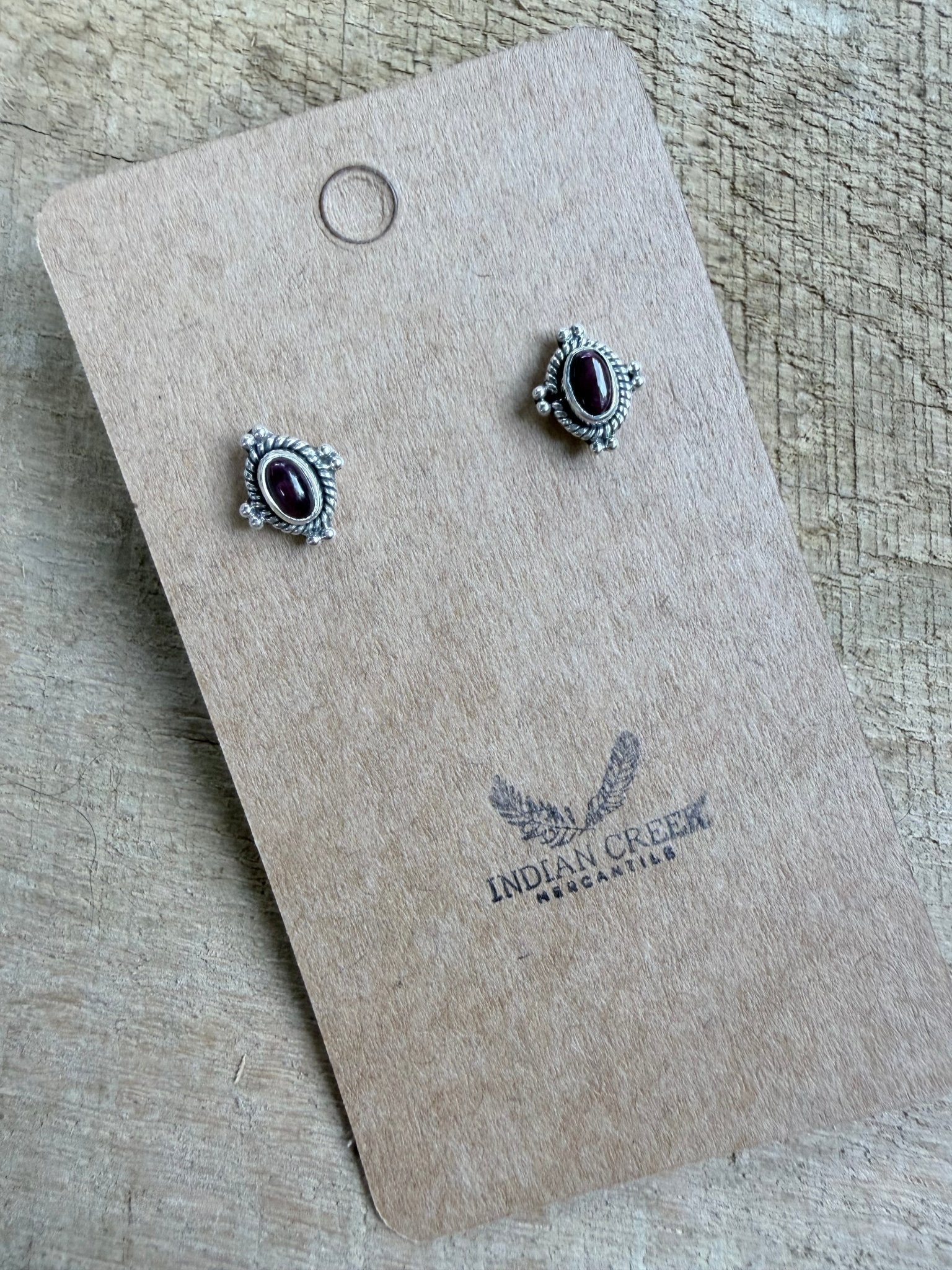 Purple Spiny Stud Earrings - Rooted & Reckless Co.