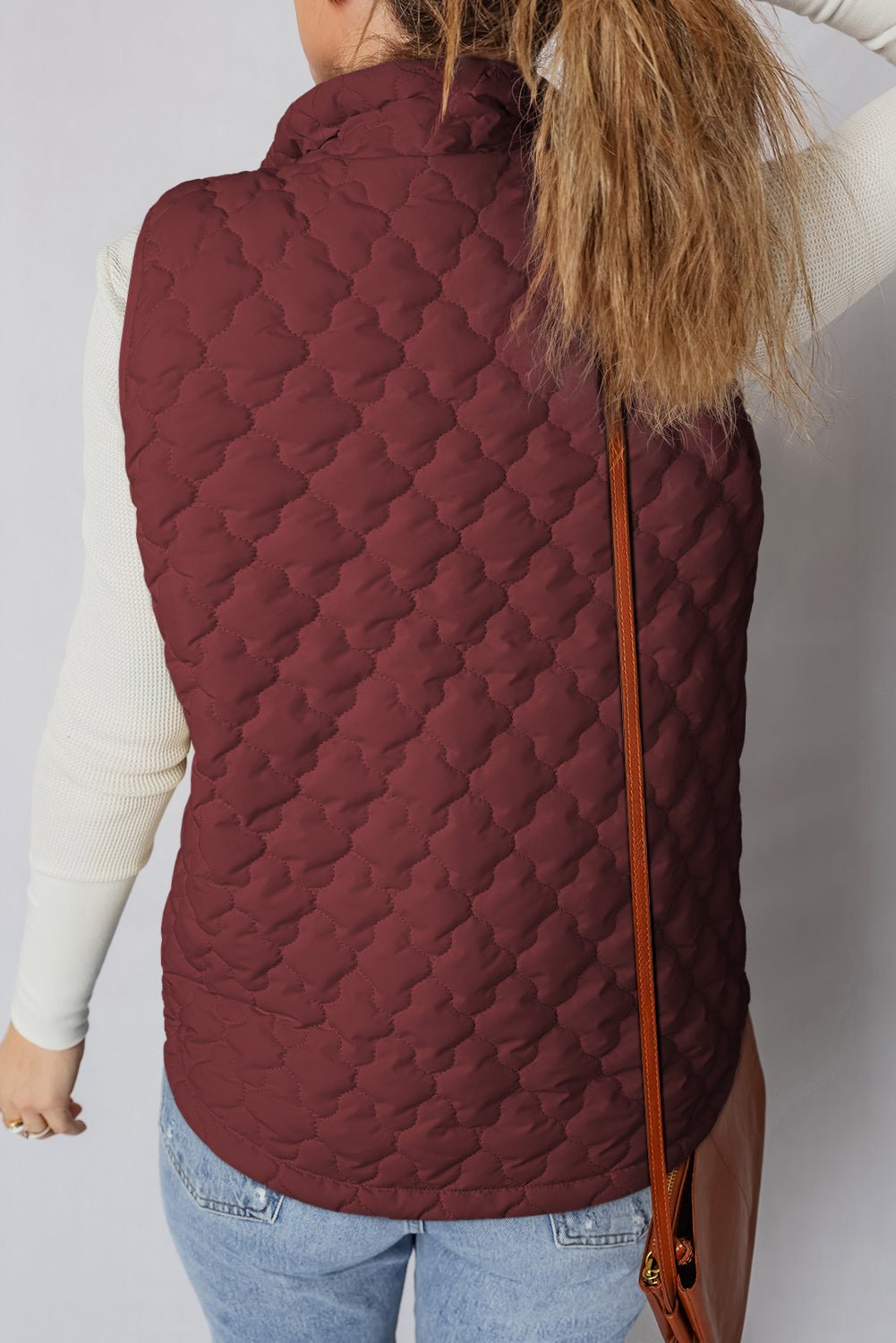 Quilted Zip-Up Snap Button Pocketed Vest - Rooted & Reckless Co.