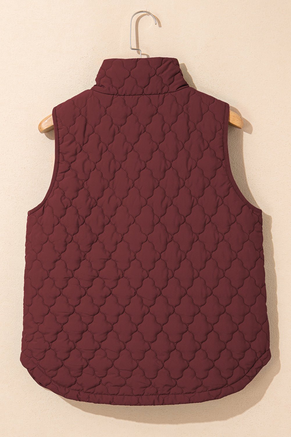 Quilted Zip-Up Snap Button Pocketed Vest - Rooted & Reckless Co.