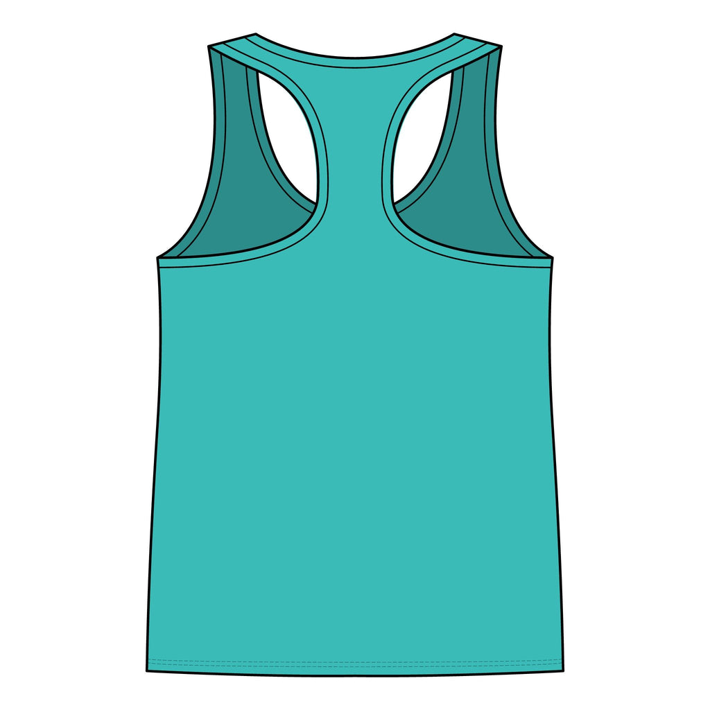 Racerback Tank — "Turn Up The Hank, Let's Drank" Leopard Print Graphic - Rooted & Reckless Co.
