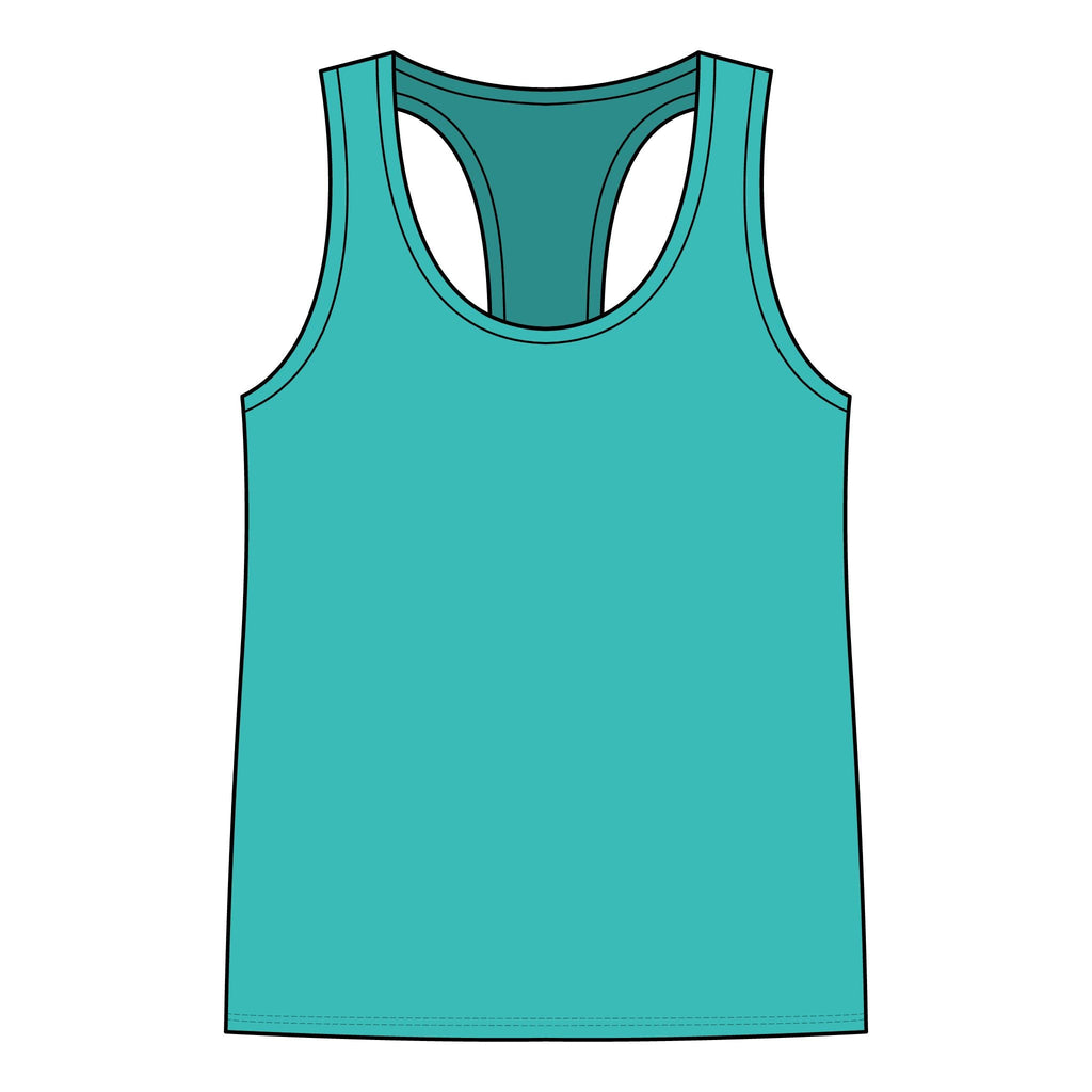 Racerback Tank — "Turn Up The Hank, Let's Drank" Leopard Print Graphic - Rooted & Reckless Co.