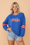 Racing Graphic Embroidered Patch Long Sleeve Sweatshirt - Rooted & Reckless Co.